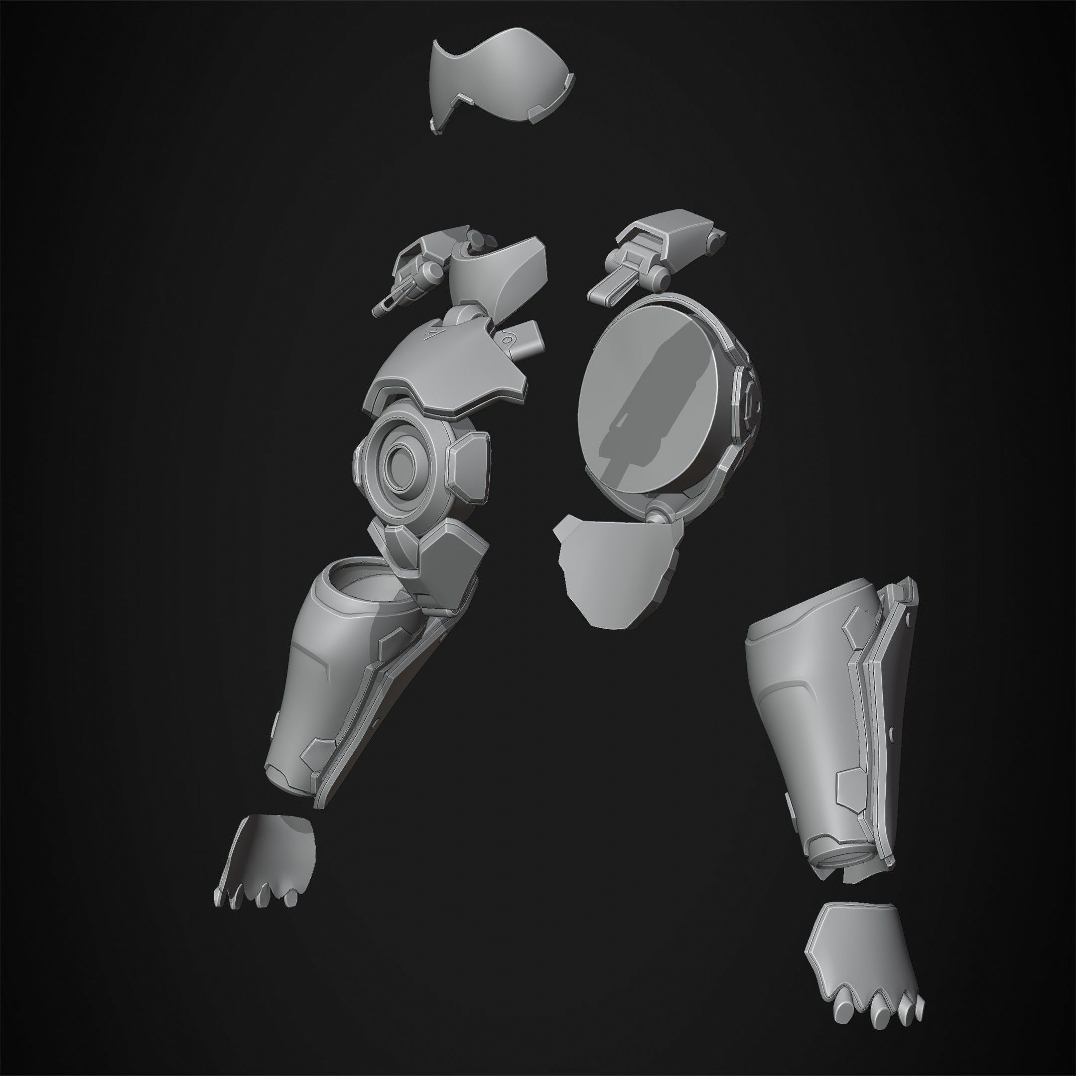 Overwatch 2 Tracer Armor and Mask for Cosplay 3D print model_11