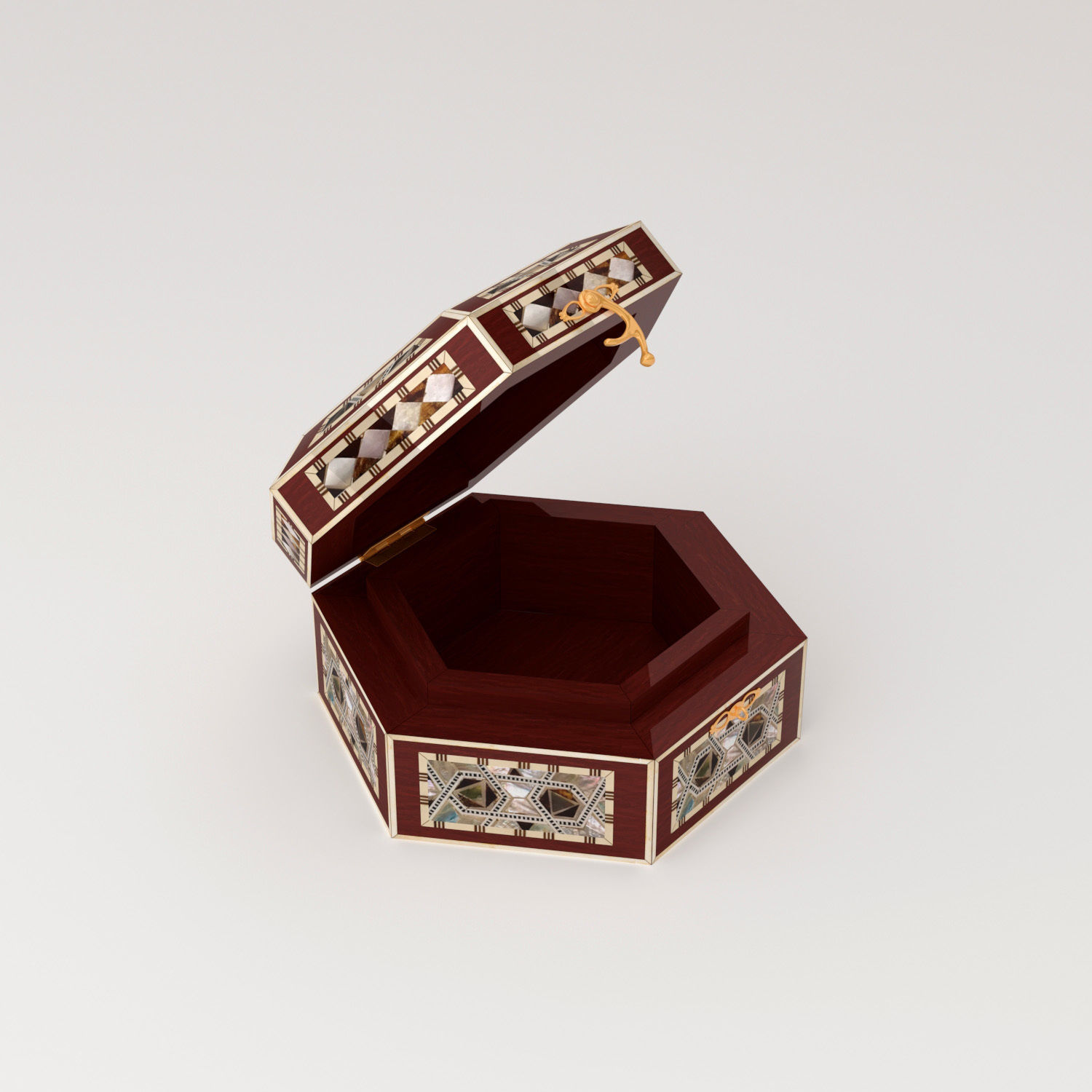 Jewelry Box 01 3D model_4