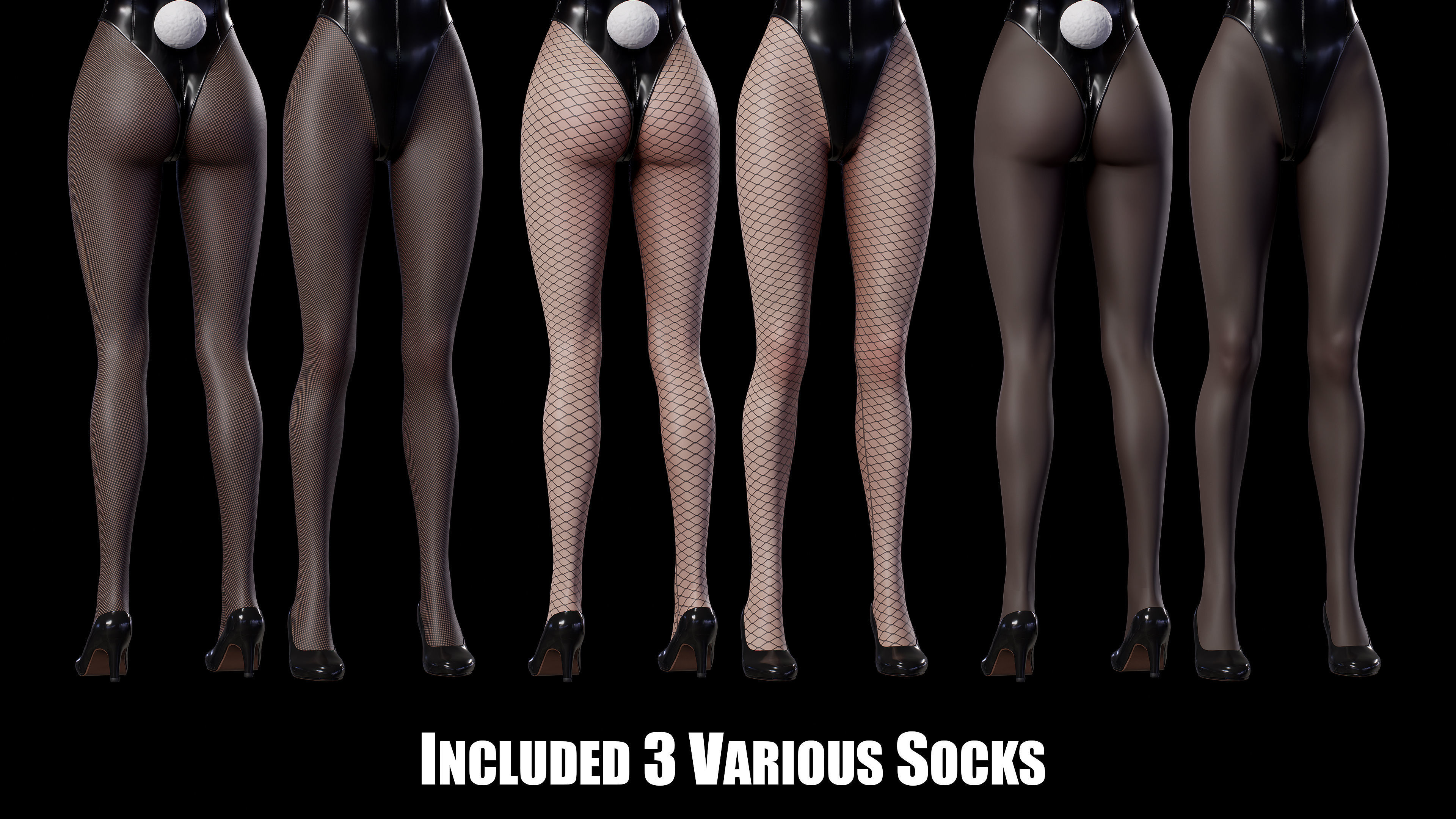 Bunny Girl Low-poly 3D model_7