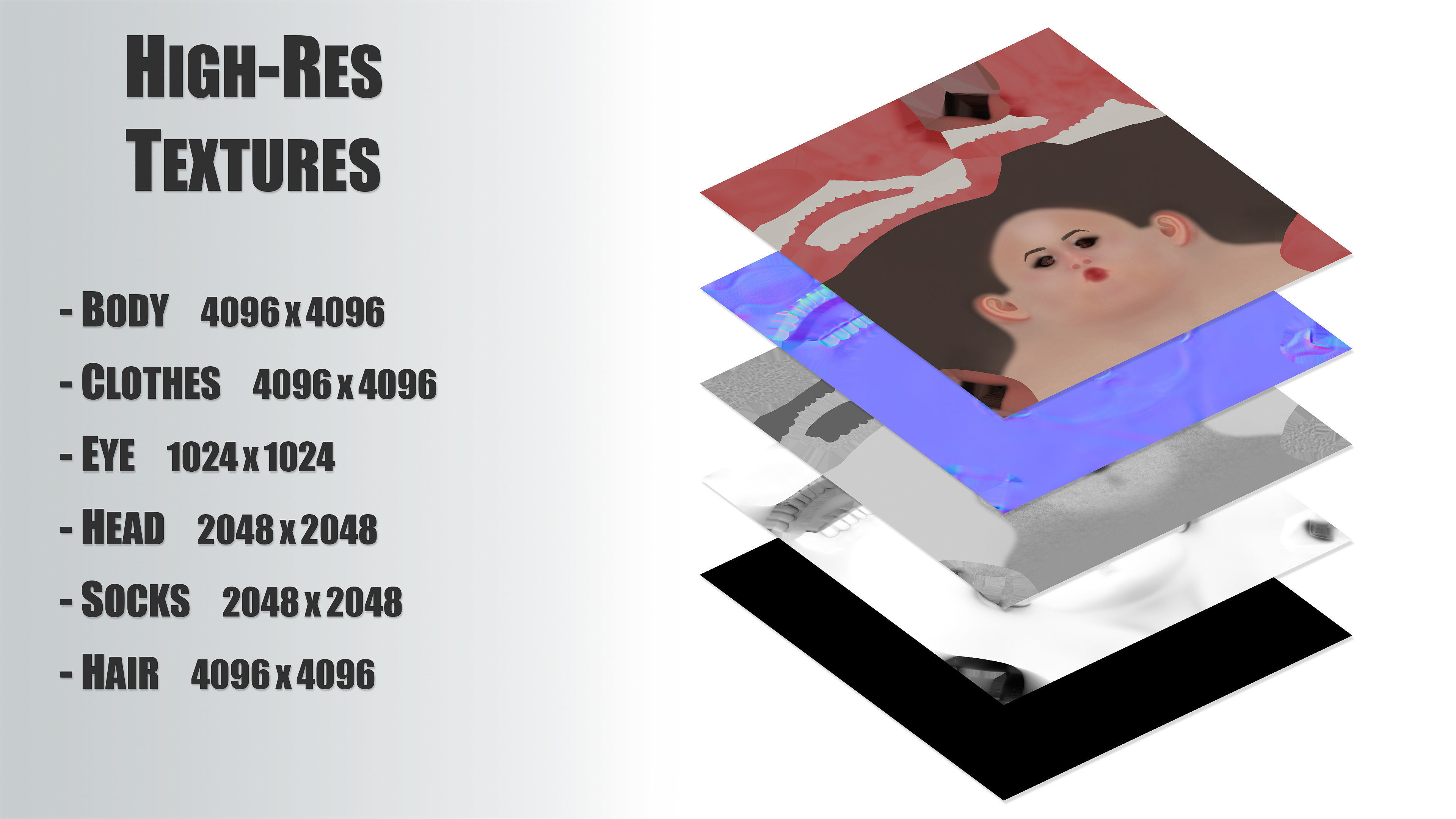 Bunny Girl Low-poly 3D model_4