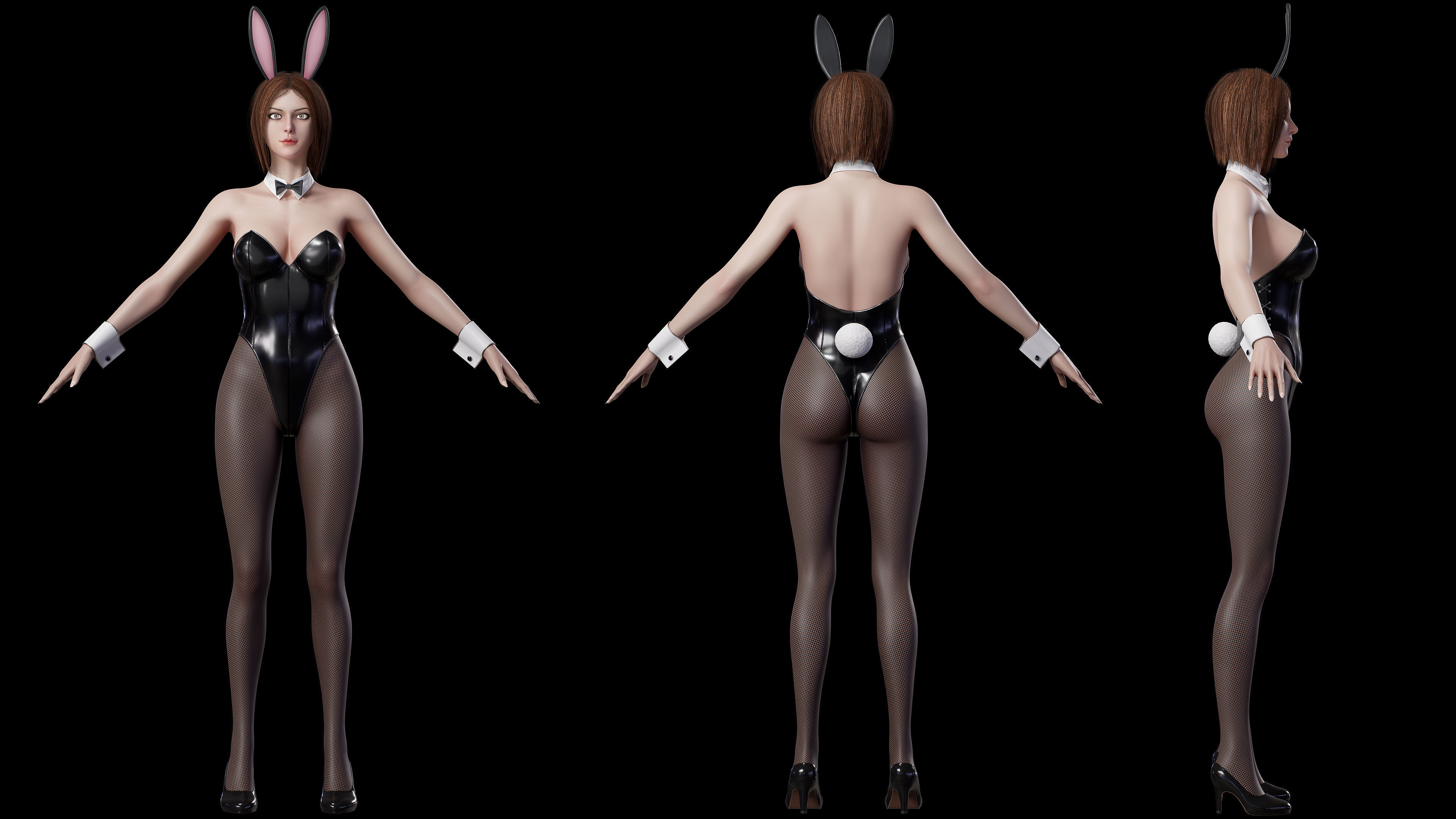 Bunny Girl Low-poly 3D model_8
