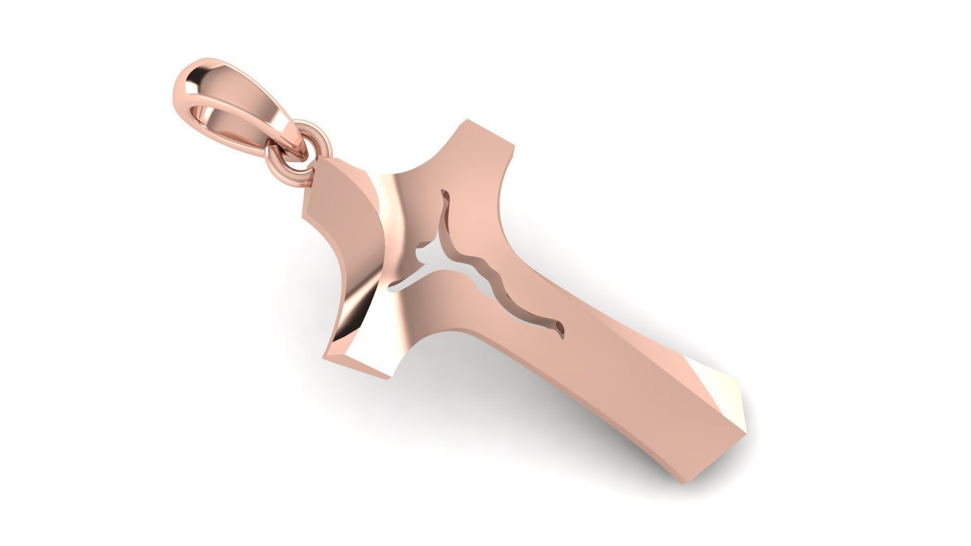 CROSS PENDANT CR199 3D print model_3