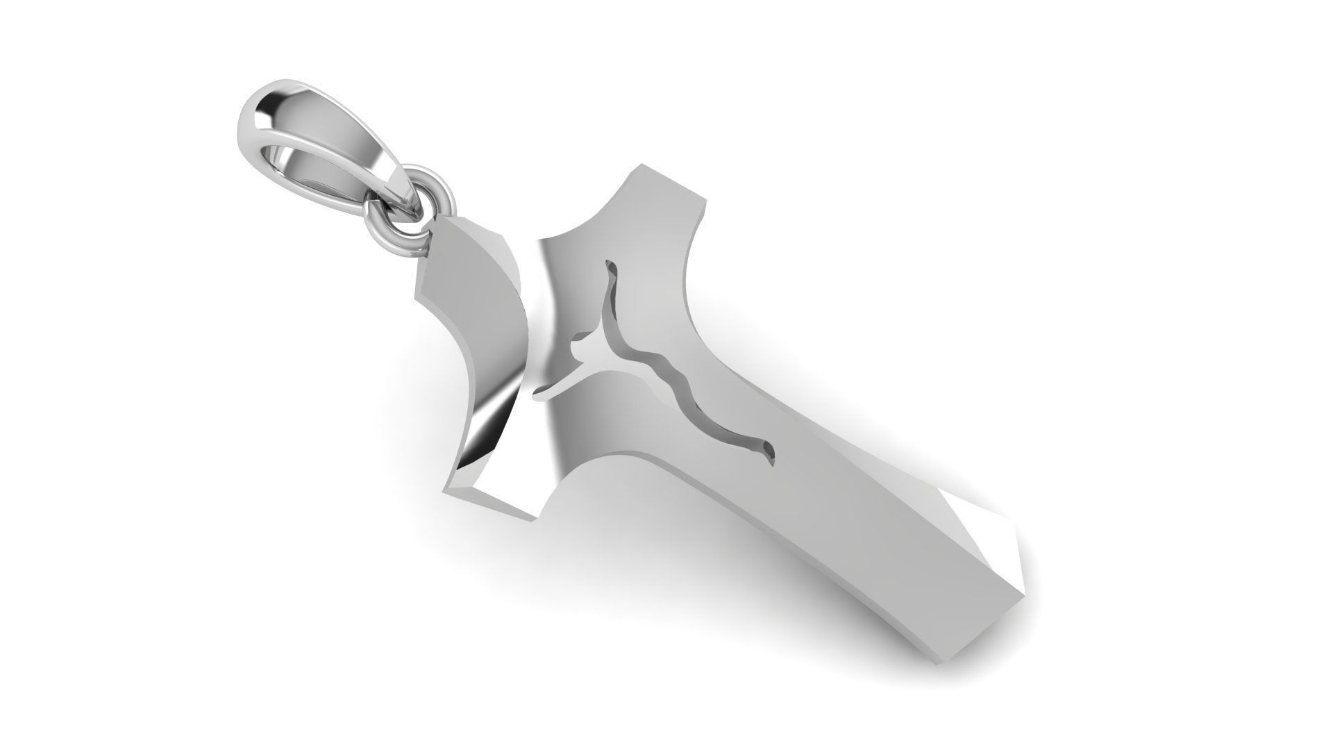 CROSS PENDANT CR199 3D print model_2