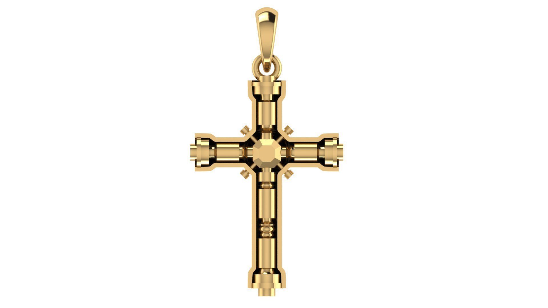 CROSS PENDANT CR201 3D print model_12