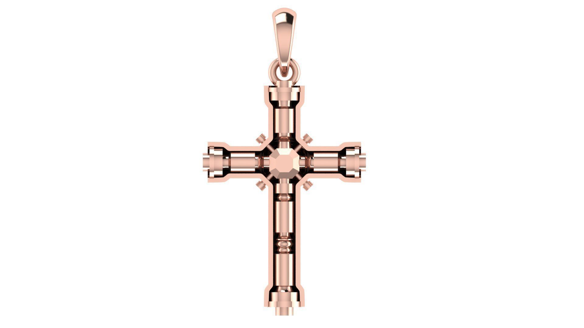 CROSS PENDANT CR201 3D print model_9