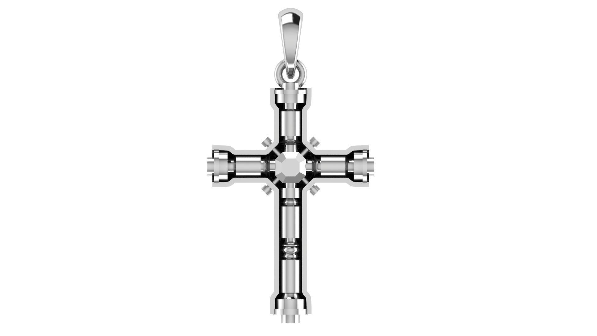 CROSS PENDANT CR201 3D print model_10