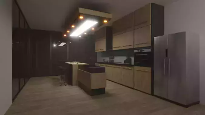 Kitchen Low-poly 3D model