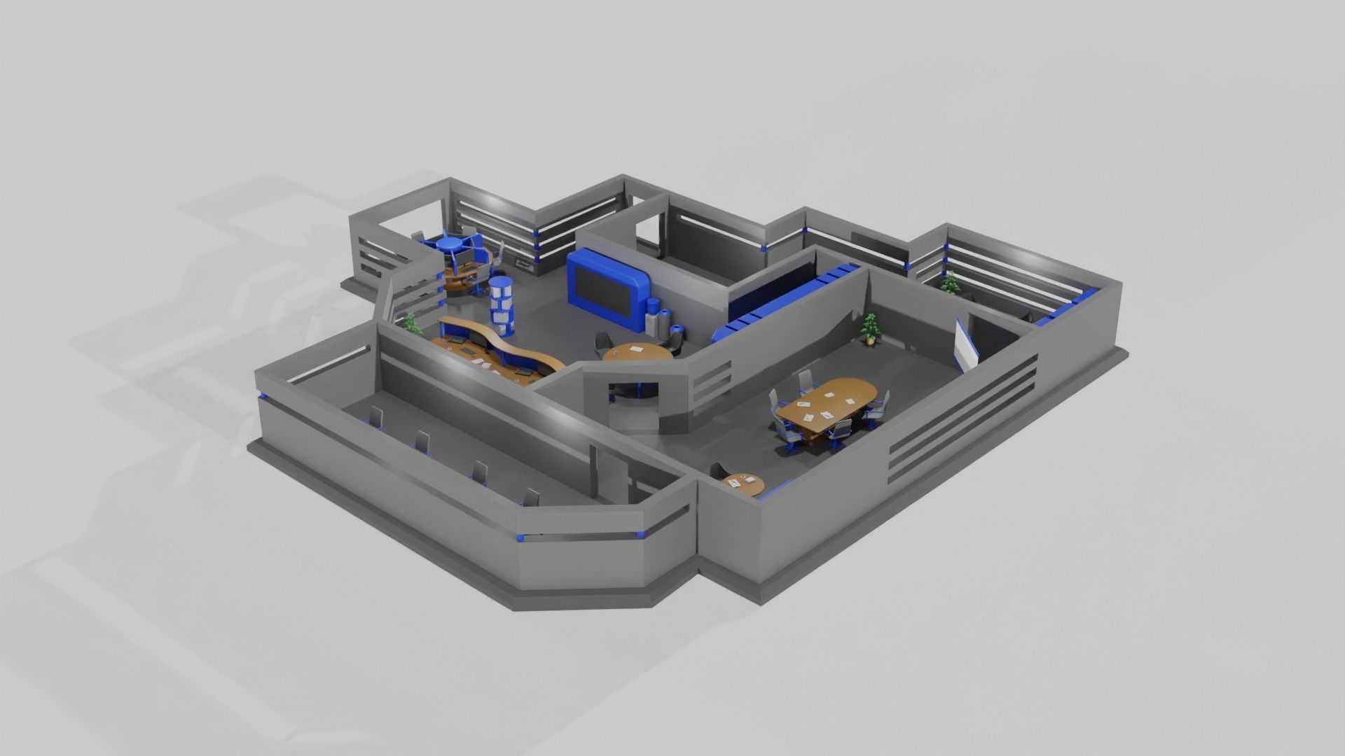 Office game ready pack Low-poly 3D model_2