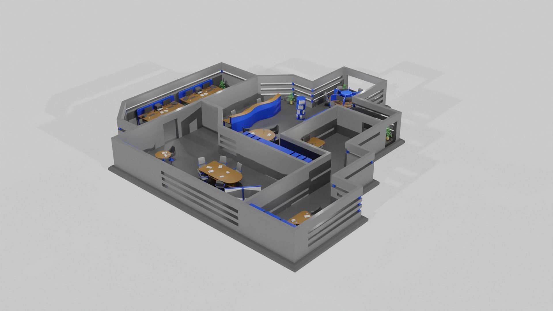 Office game ready pack Low-poly 3D model_3