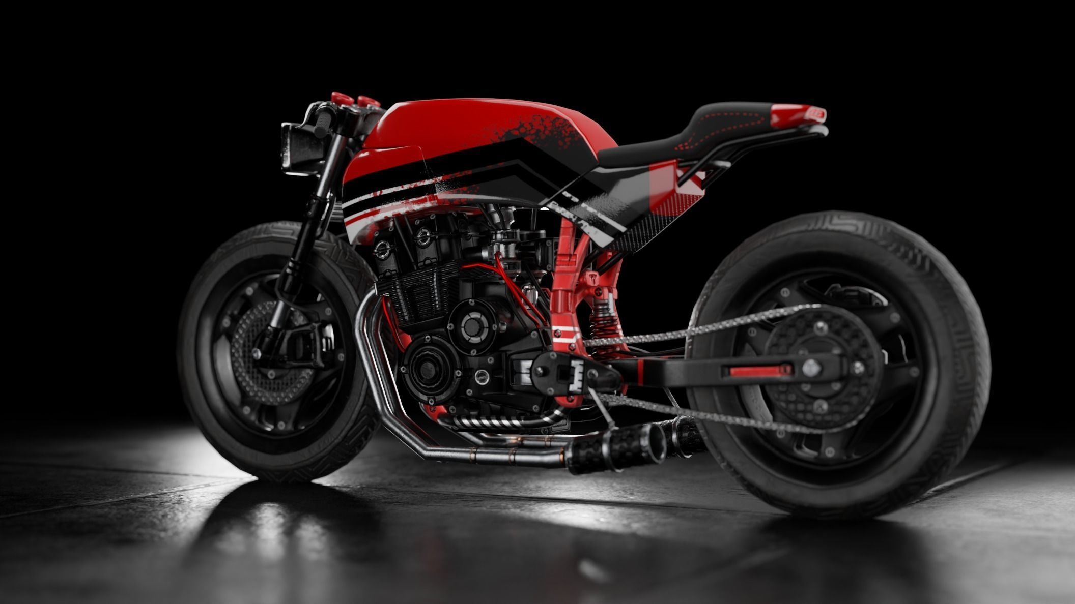 Racing Bike 3D model_3