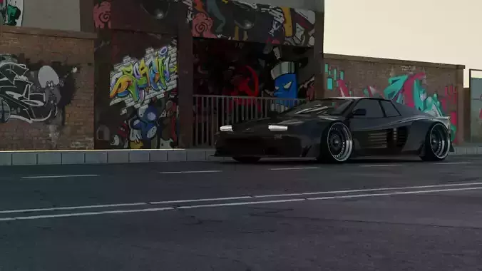 Ferrari Testarossa Liberty Walk 3D model