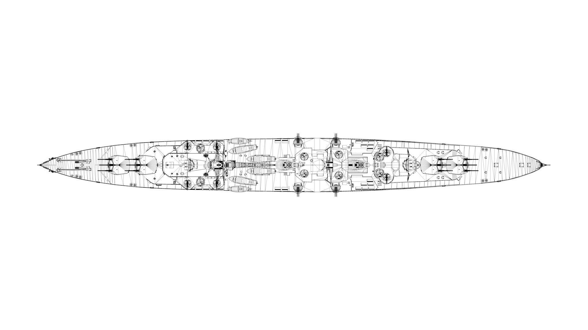 HMS Belfast Town Class Royal Navy Cruiser 3D model_15