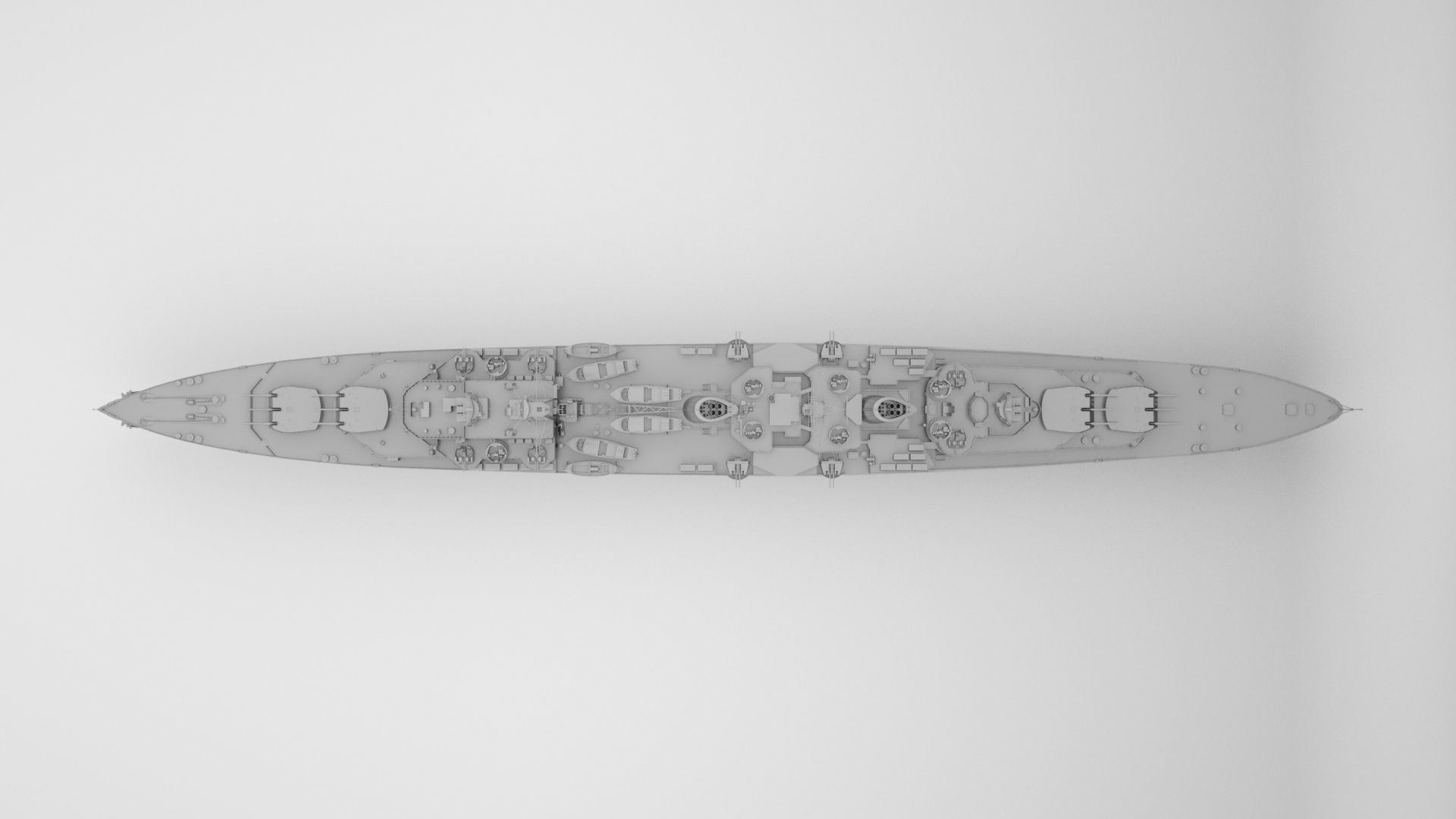 HMS Belfast Town Class Royal Navy Cruiser 3D model_10