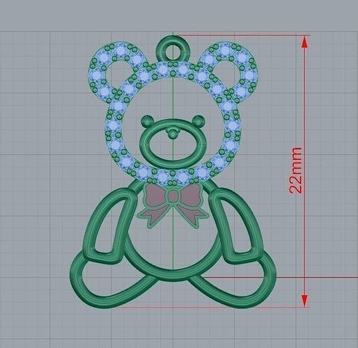 Bear pendants Free 3D print model