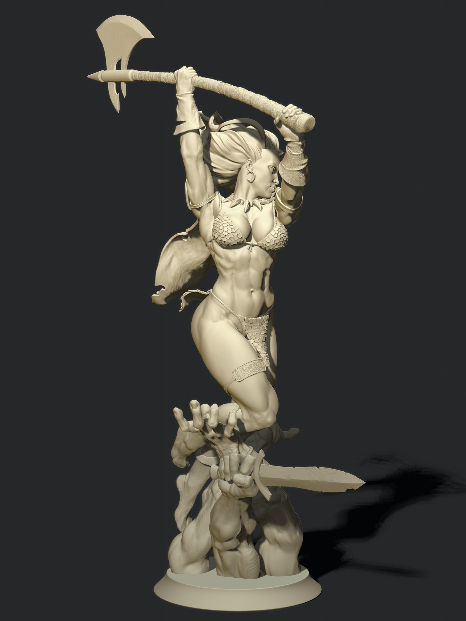 Red Sonja with NSFW  3D print model_10