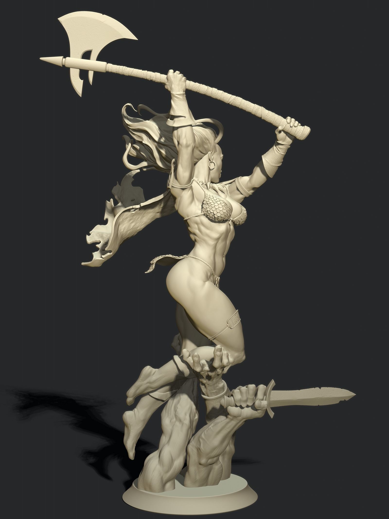 Red Sonja with NSFW  3D print model_9