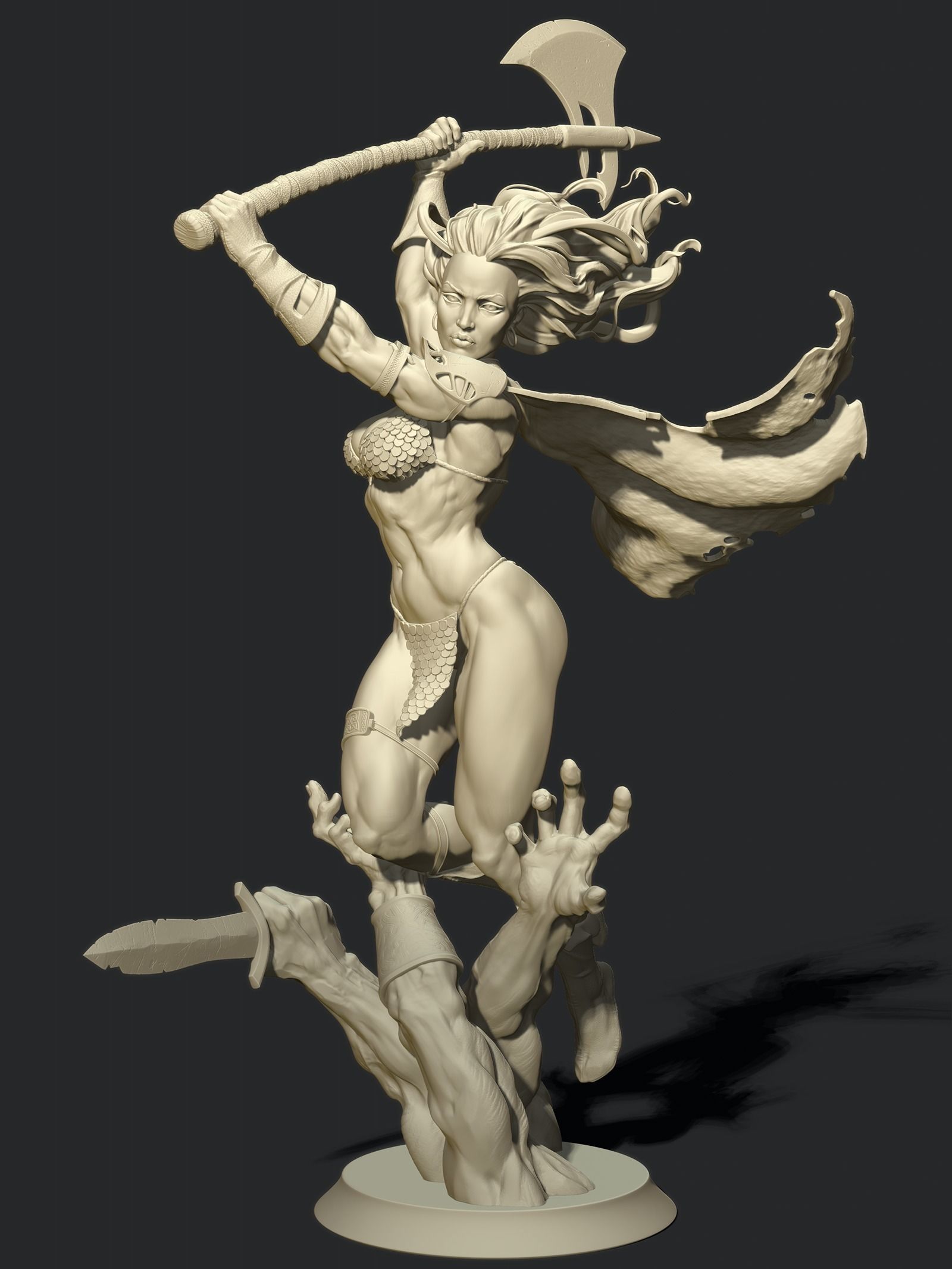 Red Sonja with NSFW  3D print model_4