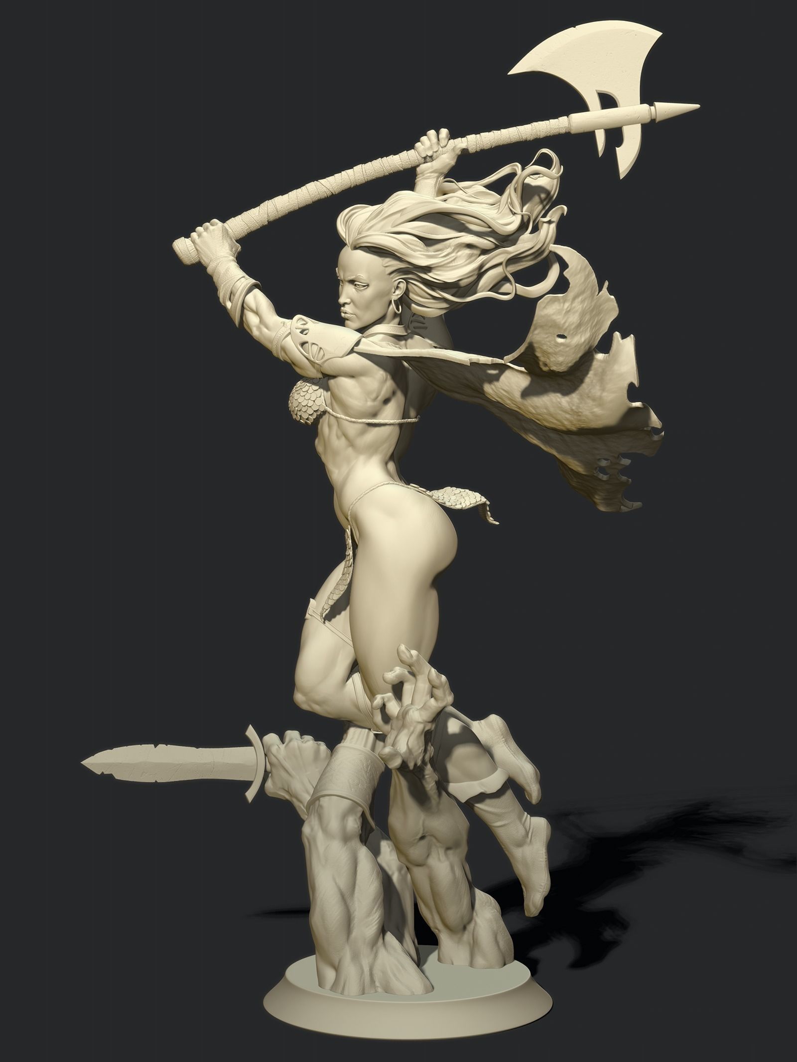 Red Sonja with NSFW  3D print model_5