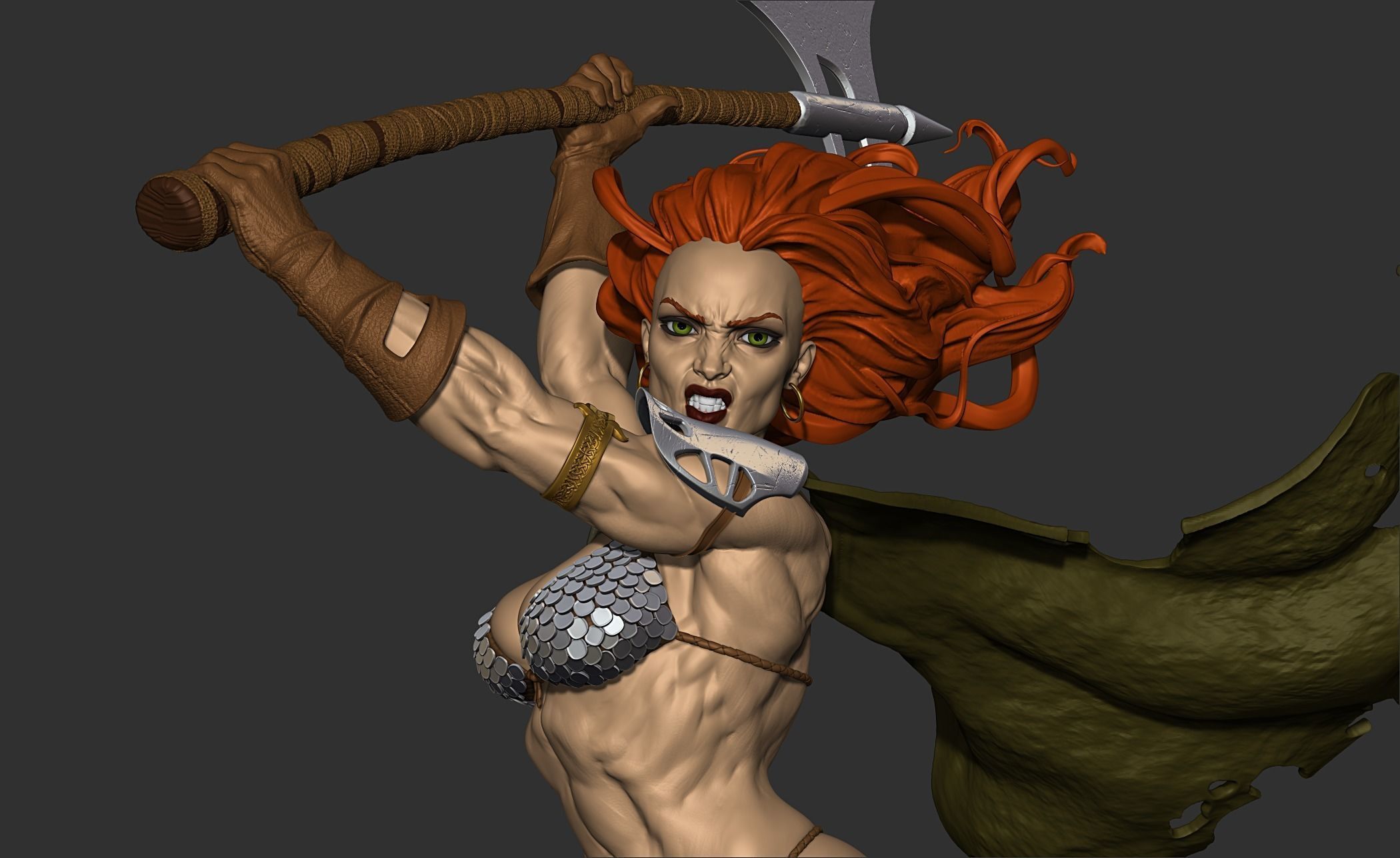 Red Sonja with NSFW  3D print model_23