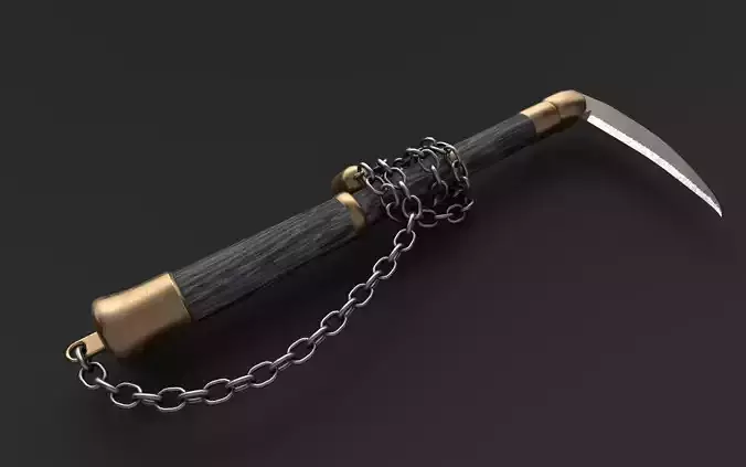 Kusarigama knife with chain