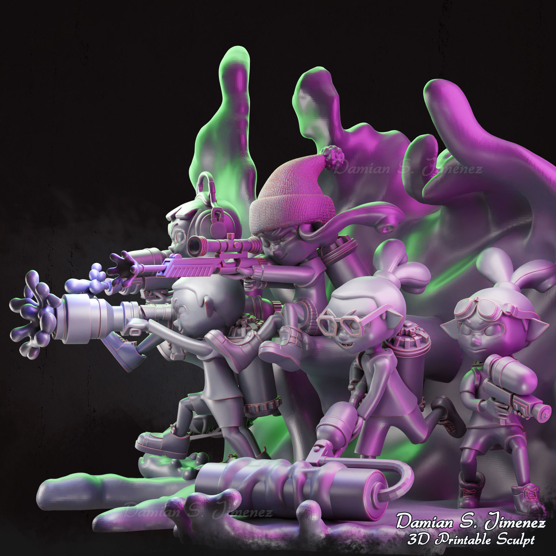 Splatoon 3 Diorama 3D Print stl Splatoon 3D Model 3D print model_14