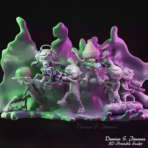Splatoon 3 Diorama 3D Print stl Splatoon 3D Model 3D print model
