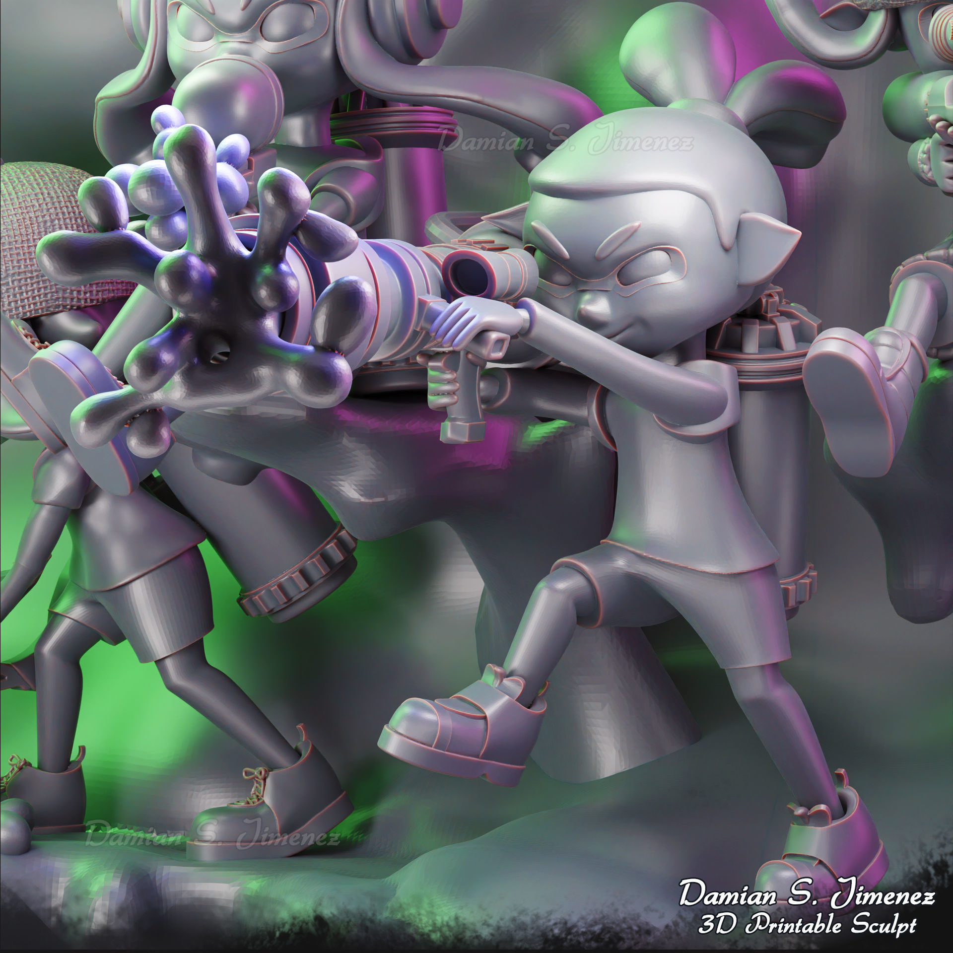 Splatoon 3 Diorama 3D Print stl Splatoon 3D Model 3D print model_16