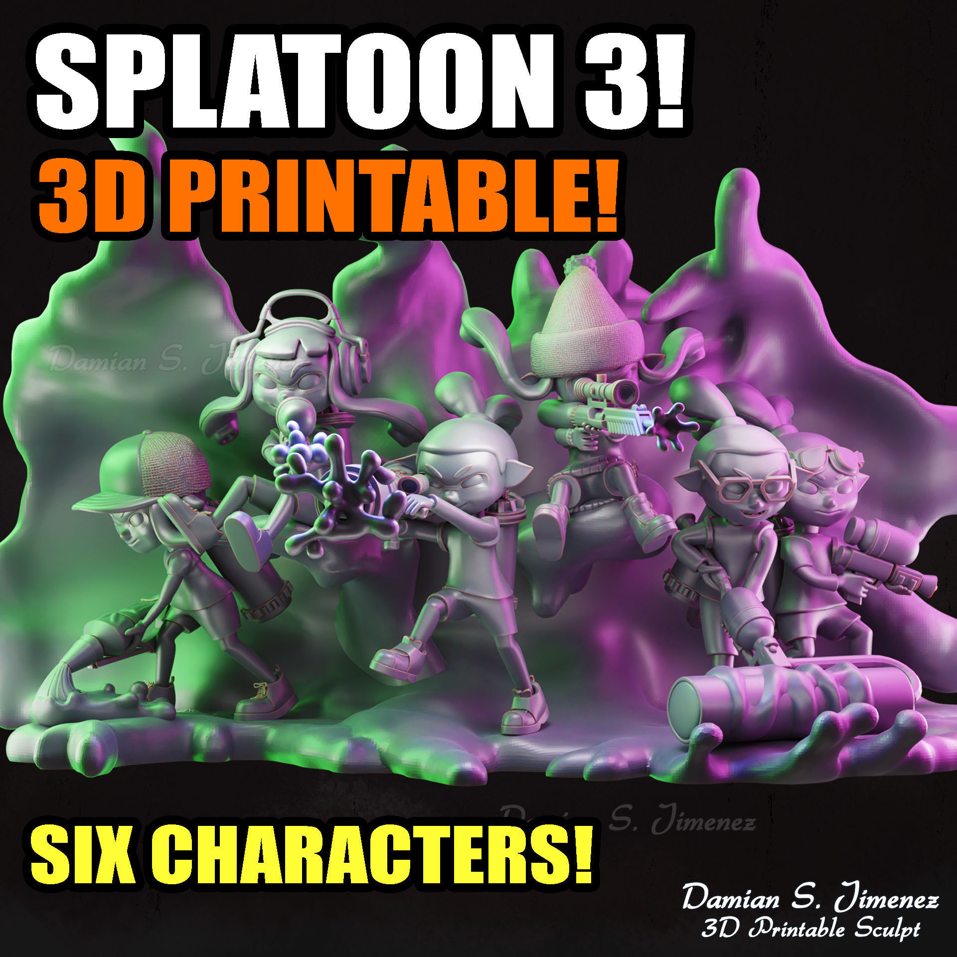 Splatoon 3 Diorama 3D Print stl Splatoon 3D Model 3D print model_20