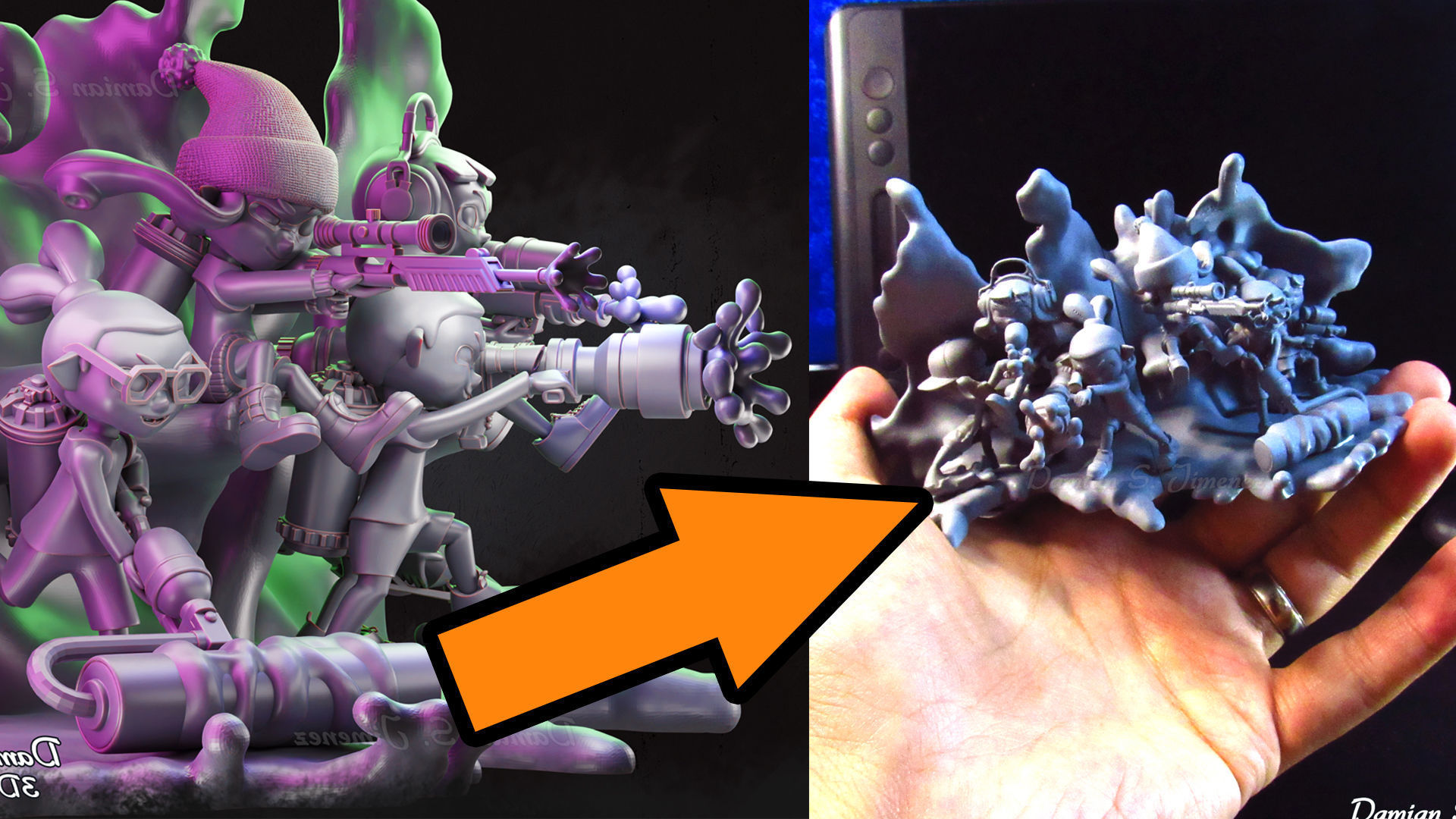 Splatoon 3 Diorama 3D Print stl Splatoon 3D Model 3D print model_8