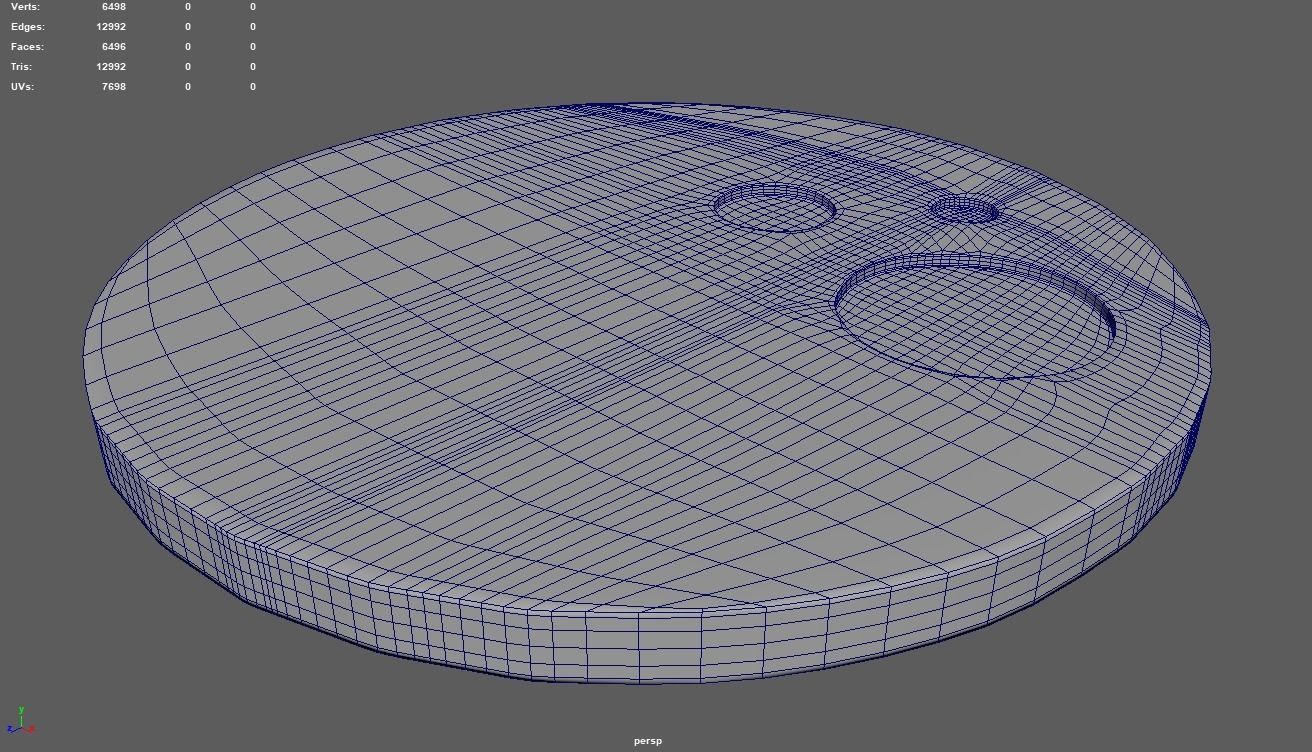 Moon Candy Low-poly 3D model_7