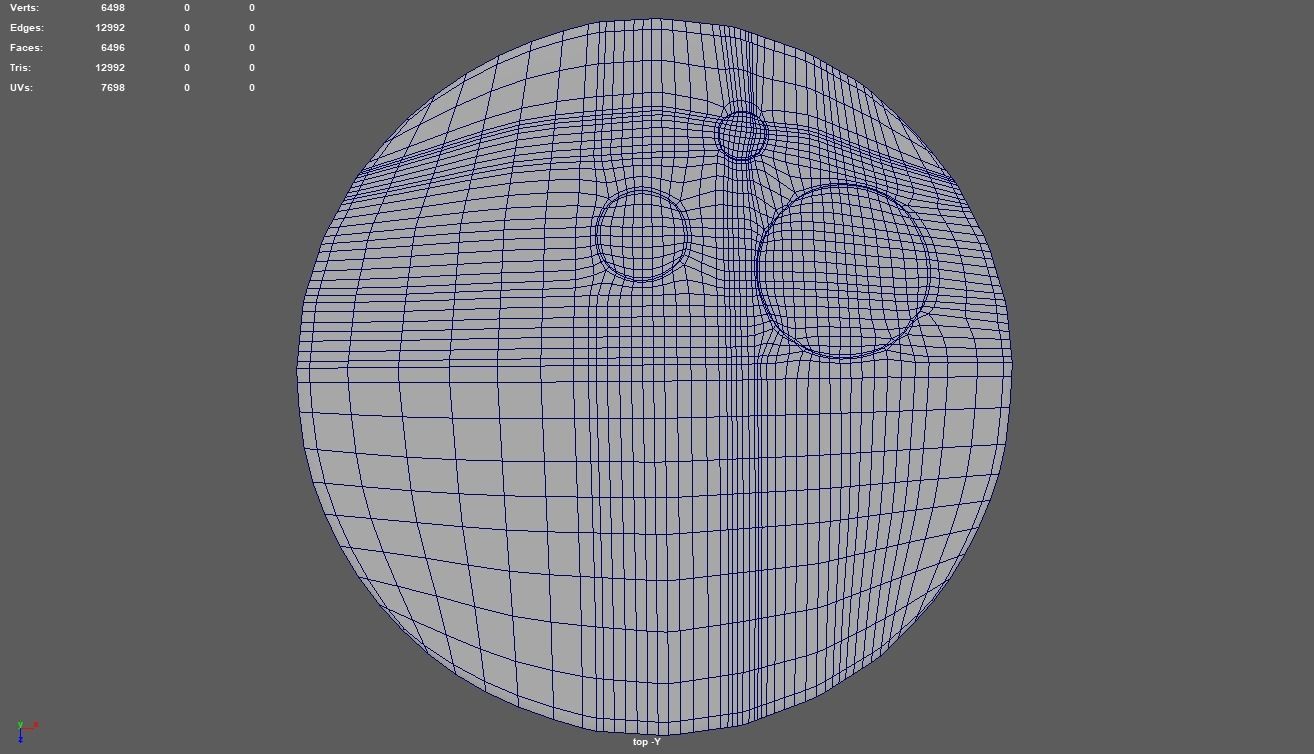 Moon Candy Low-poly 3D model_6