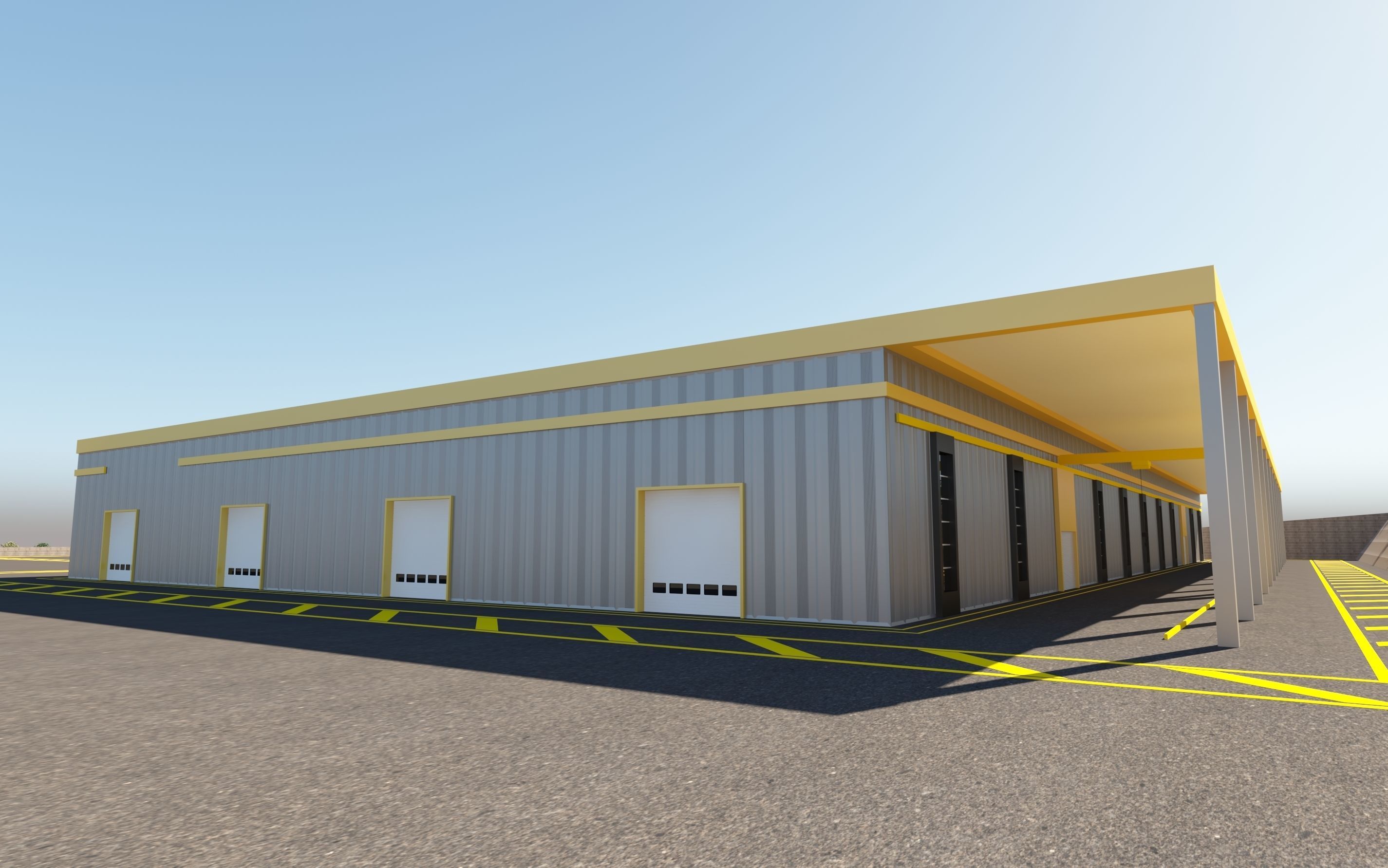 3D Generic Factory Executive Building model 3D model_5