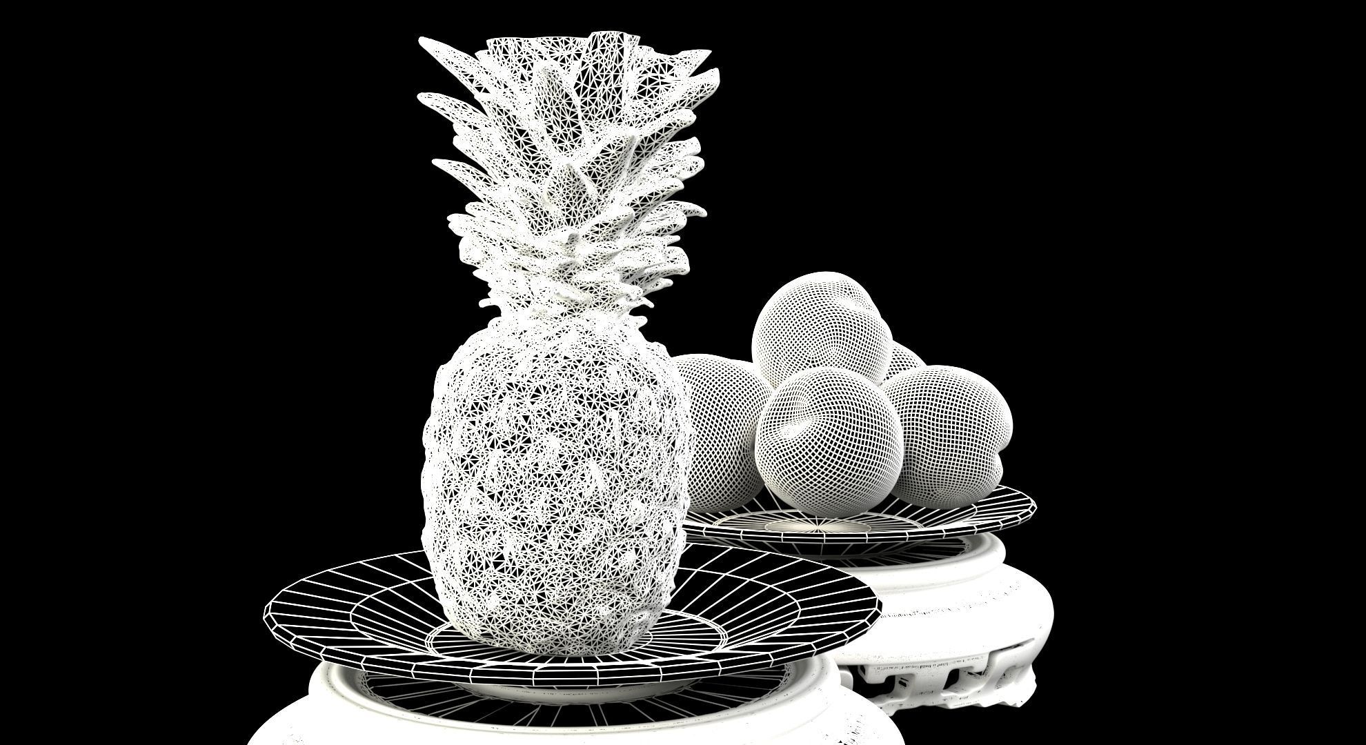 Chinese pineapple 3D model_6