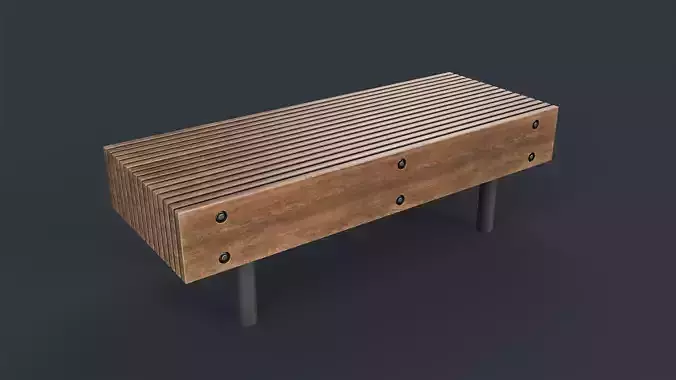 Modern Outdoor Bench 49 PBR Game Ready