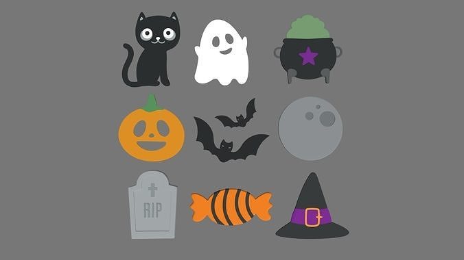 Halloween Candies Pack 01 Low-poly 3D model 2