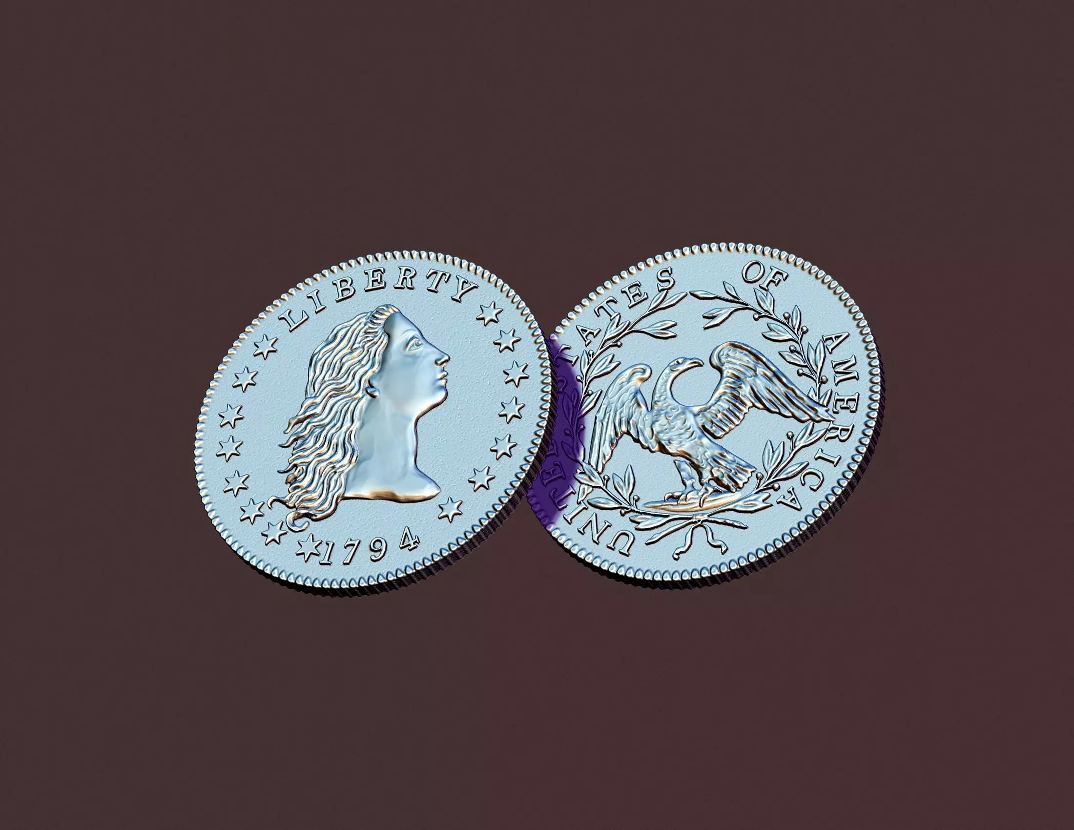 Dollar coin 1794 3D print model