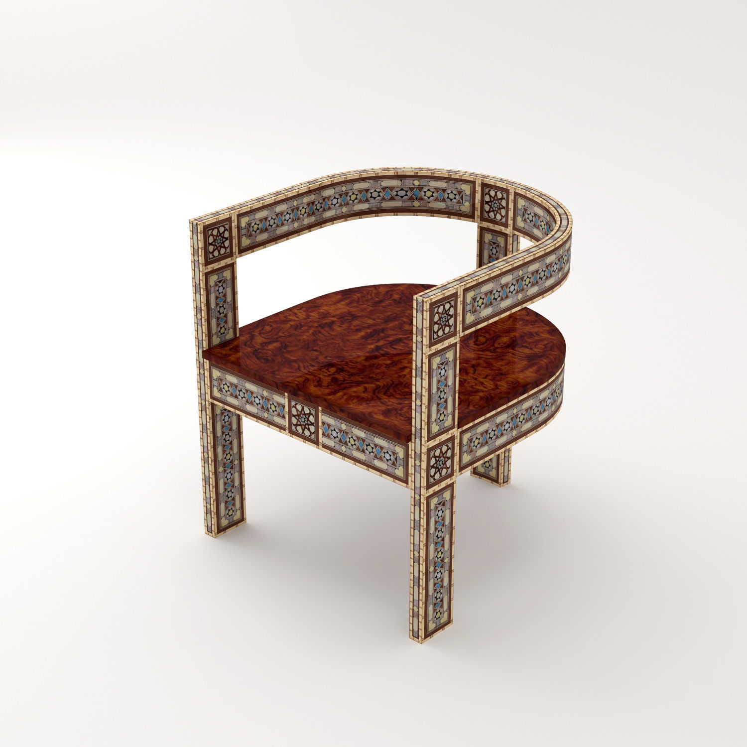 arabic chair 01 3D model_1