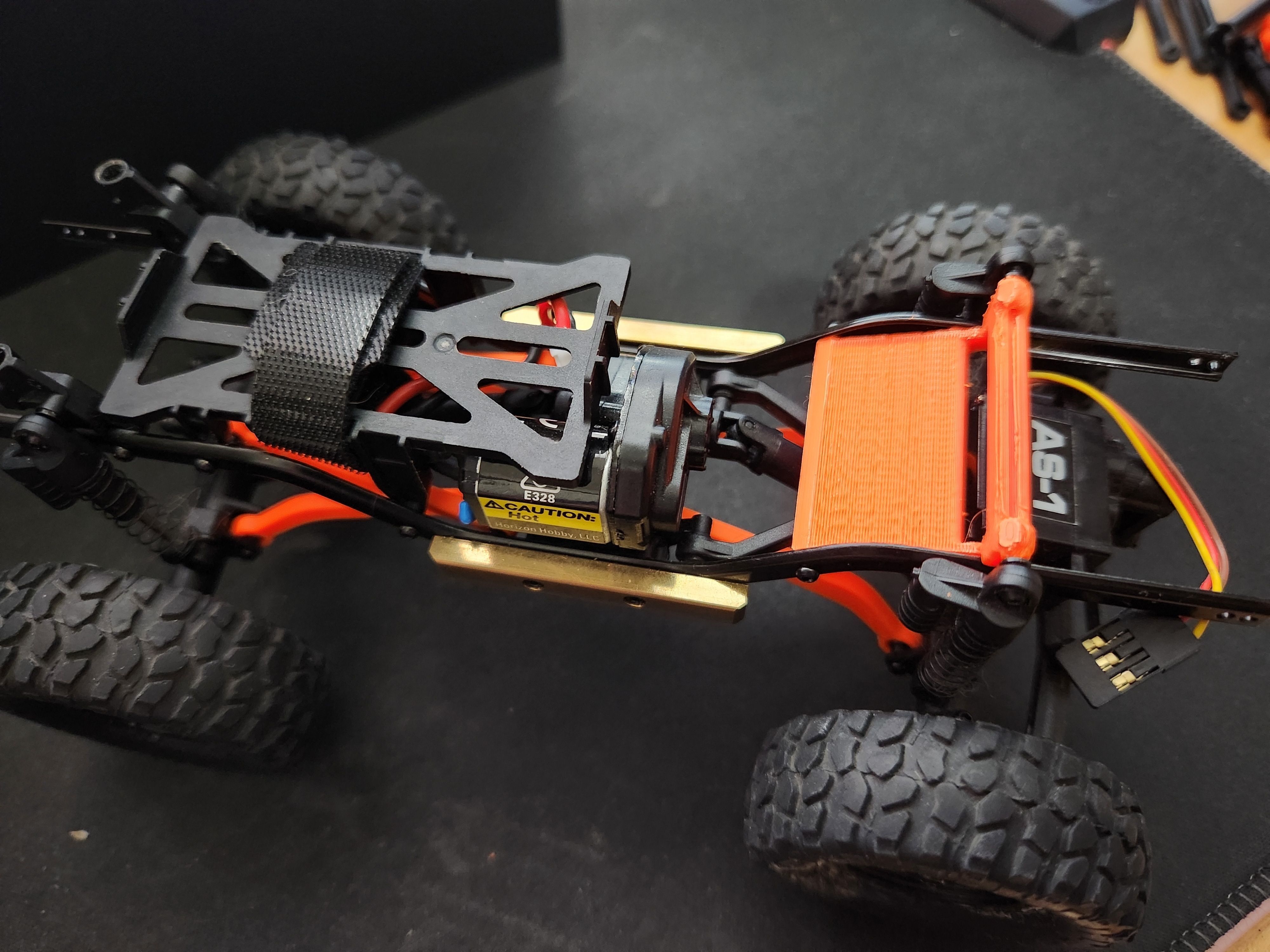 scx24 lowered esc mount 3D print model_1