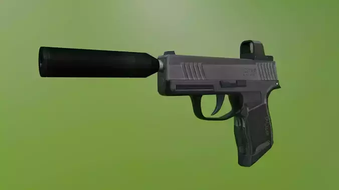 Silenced Pistol with Reflex Sight P365 Sig Sauer