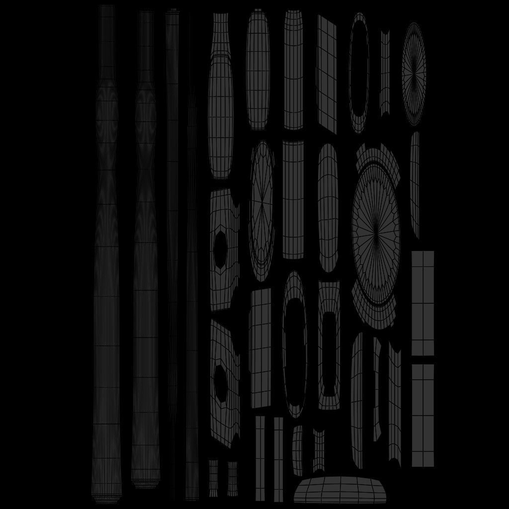 Ball Pein Hammer Low-poly 3D model_5