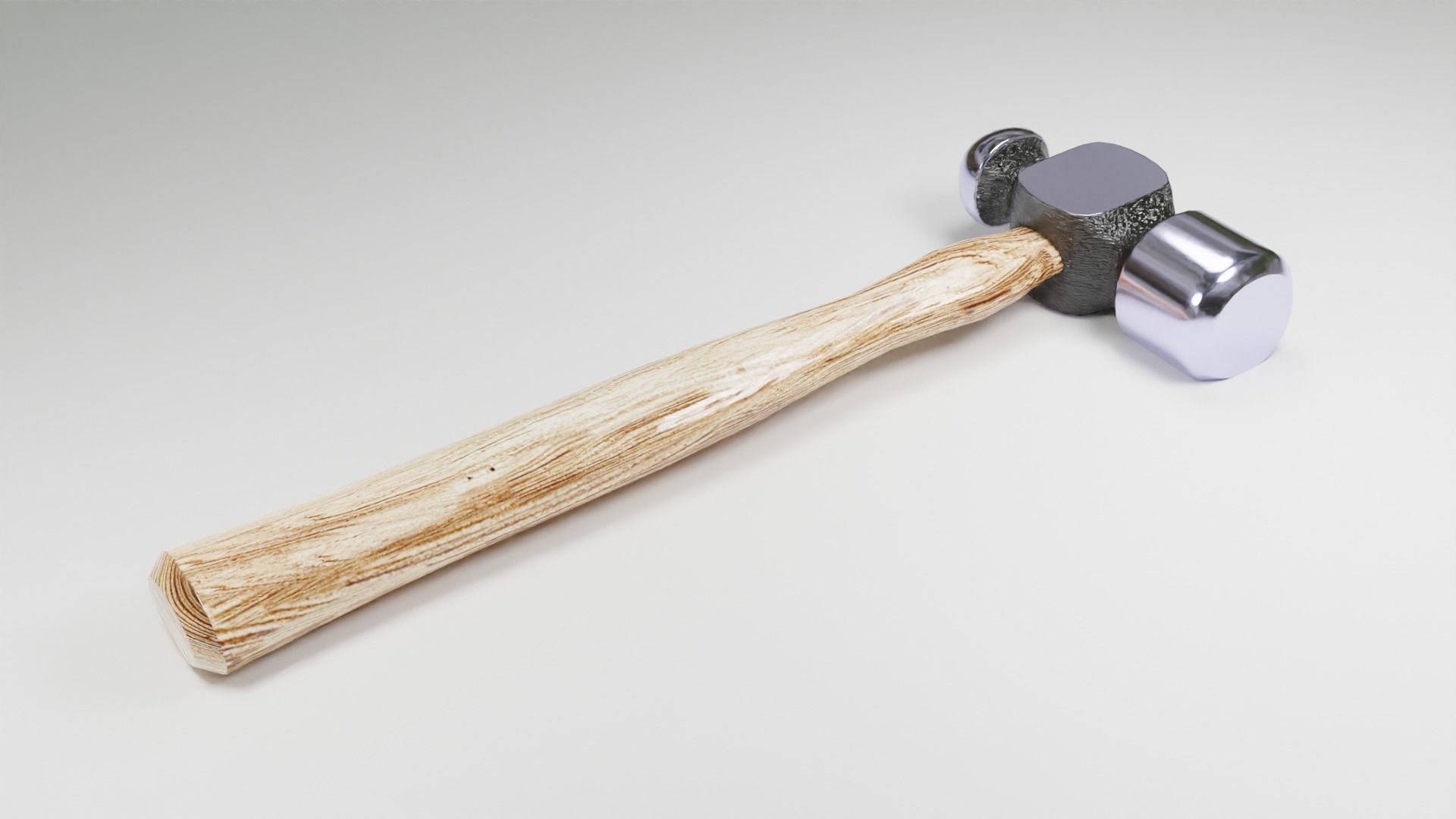 Ball Pein Hammer Low-poly 3D model_1