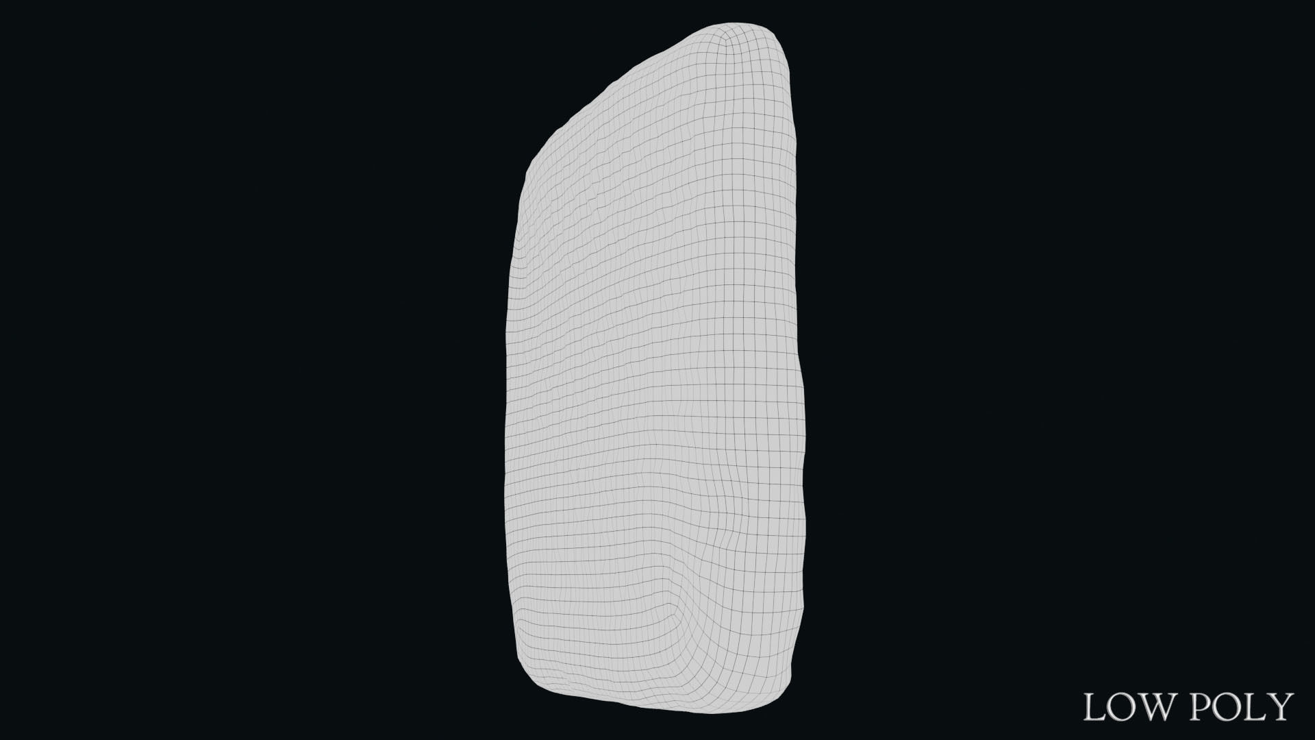 Luwian Hieroglyphic Slab Low-poly 3D model_37