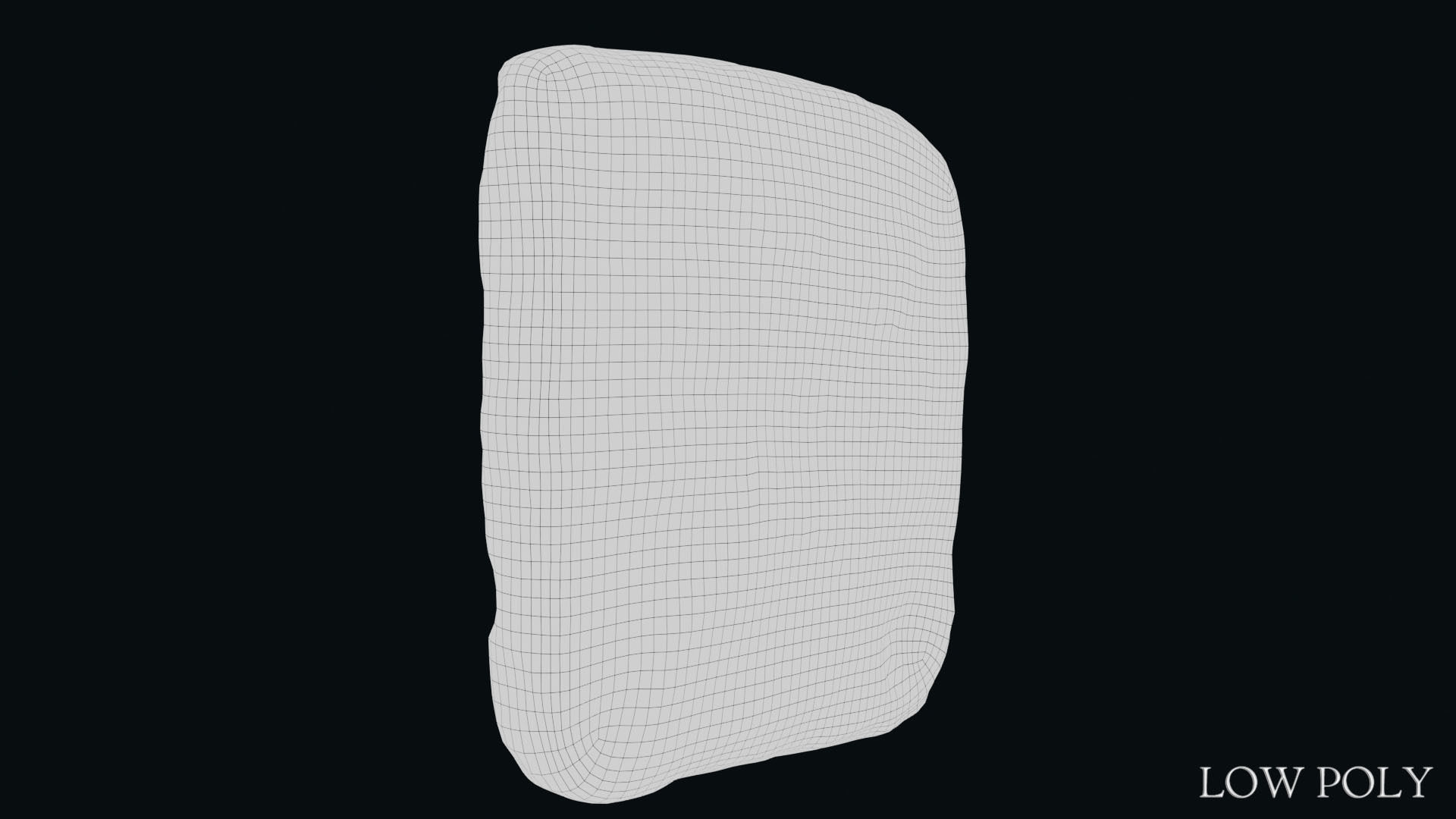 Luwian Hieroglyphic Slab Low-poly 3D model_39