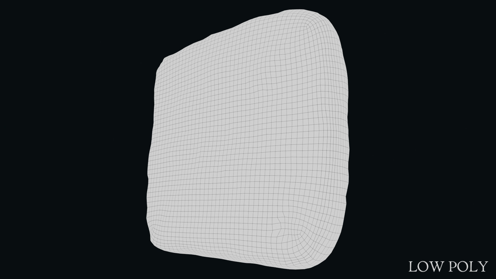 Luwian Hieroglyphic Slab Low-poly 3D model_29