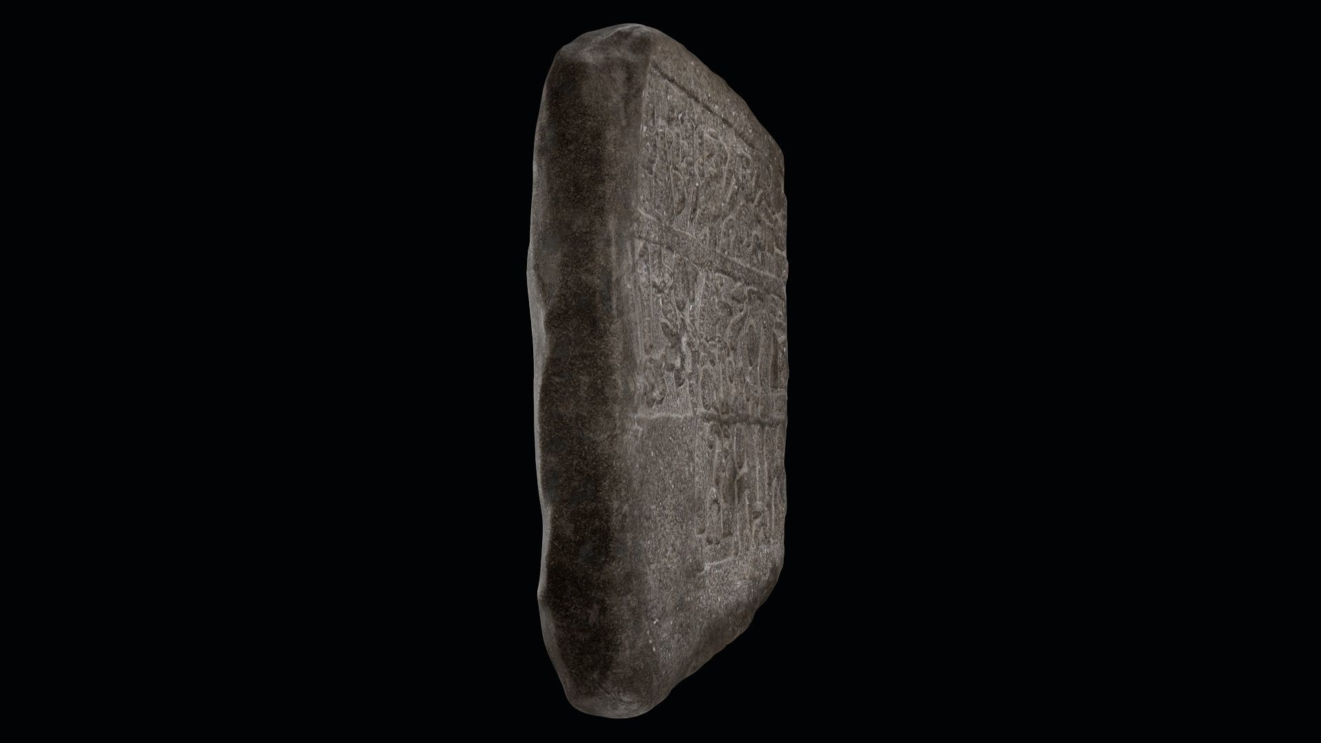 Luwian Hieroglyphic Slab Low-poly 3D model_5
