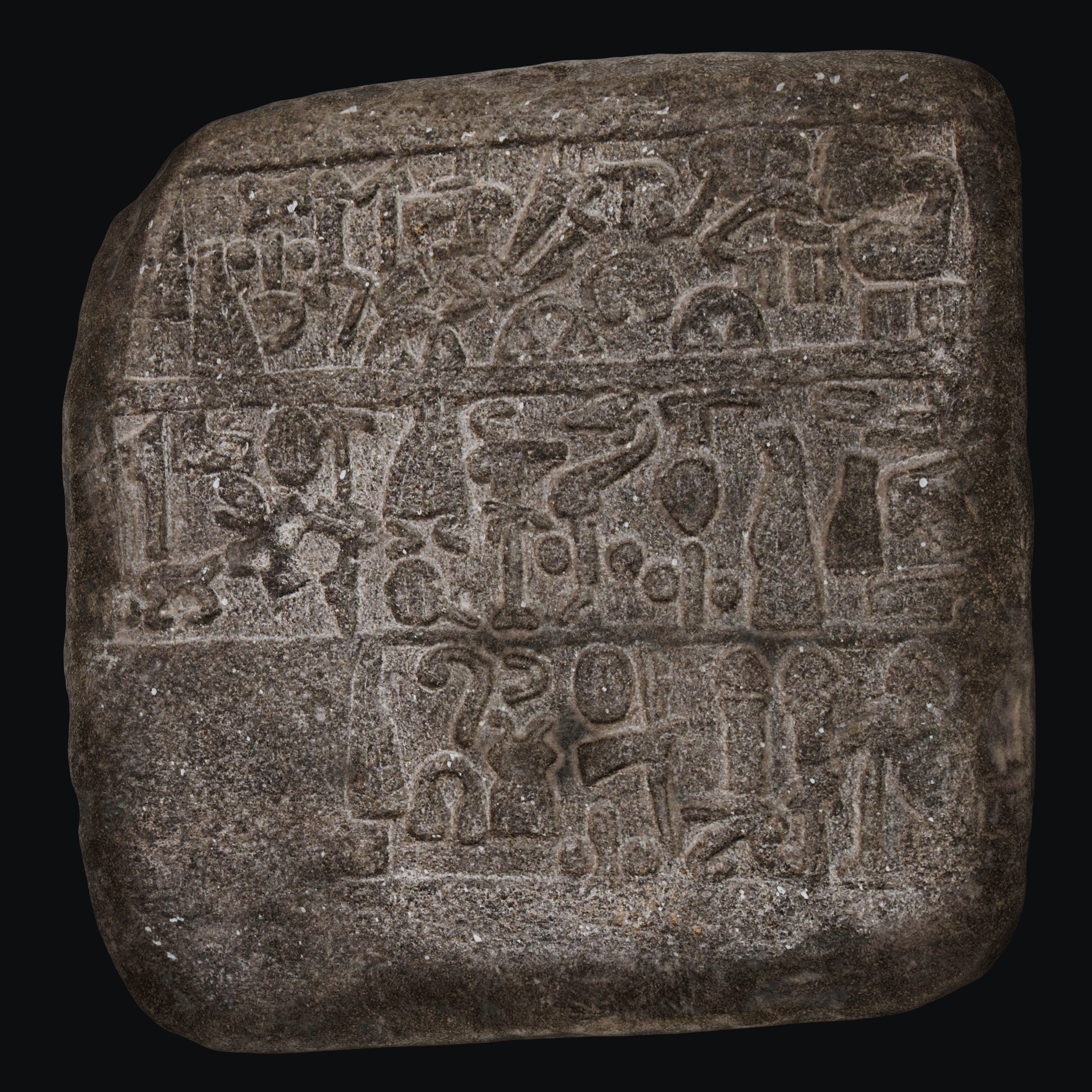 Luwian Hieroglyphic Slab Low-poly 3D model_2