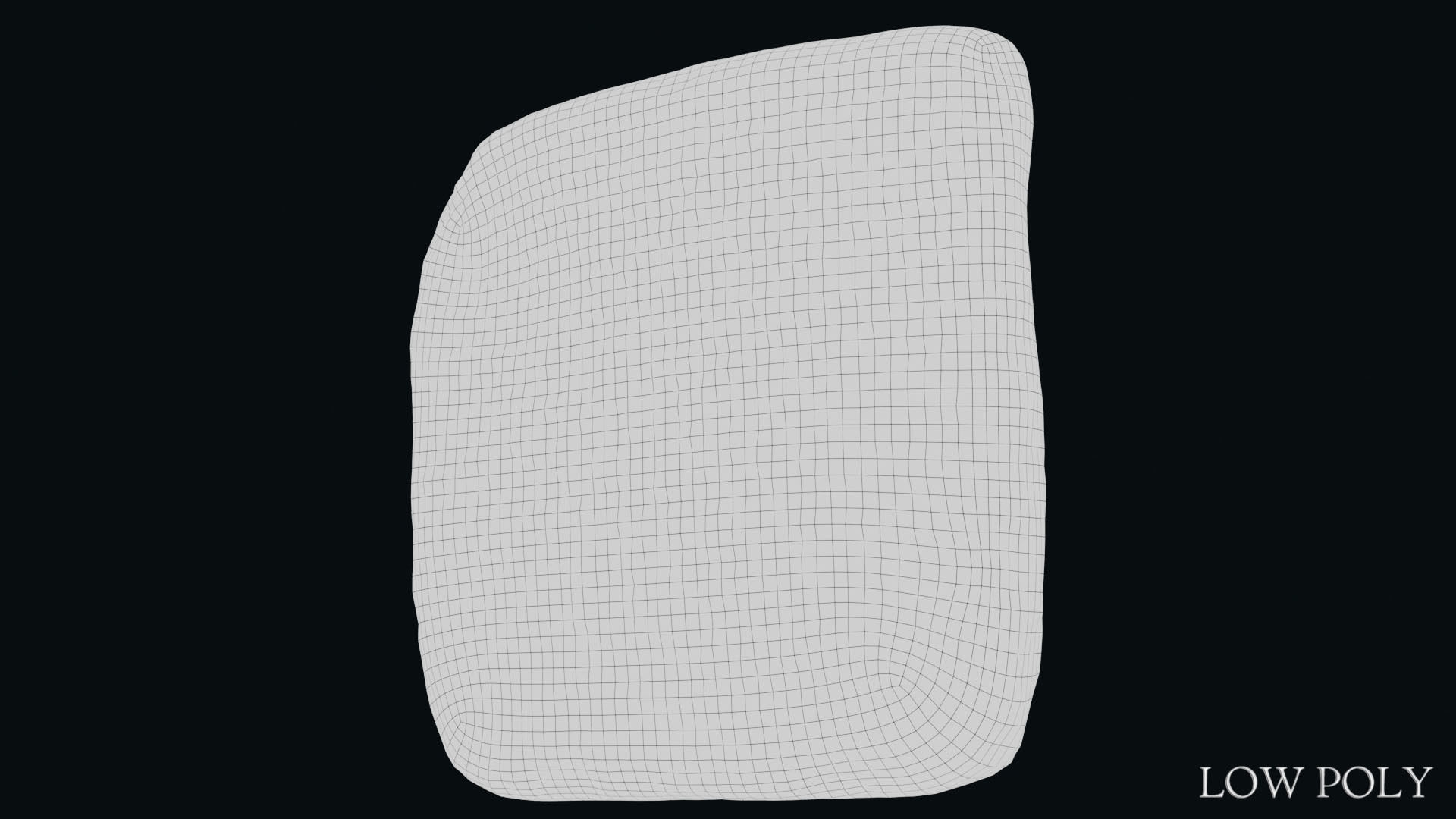 Luwian Hieroglyphic Slab Low-poly 3D model_35