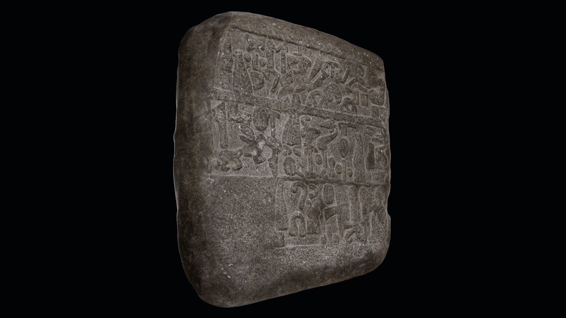 Luwian Hieroglyphic Slab Low-poly 3D model_4