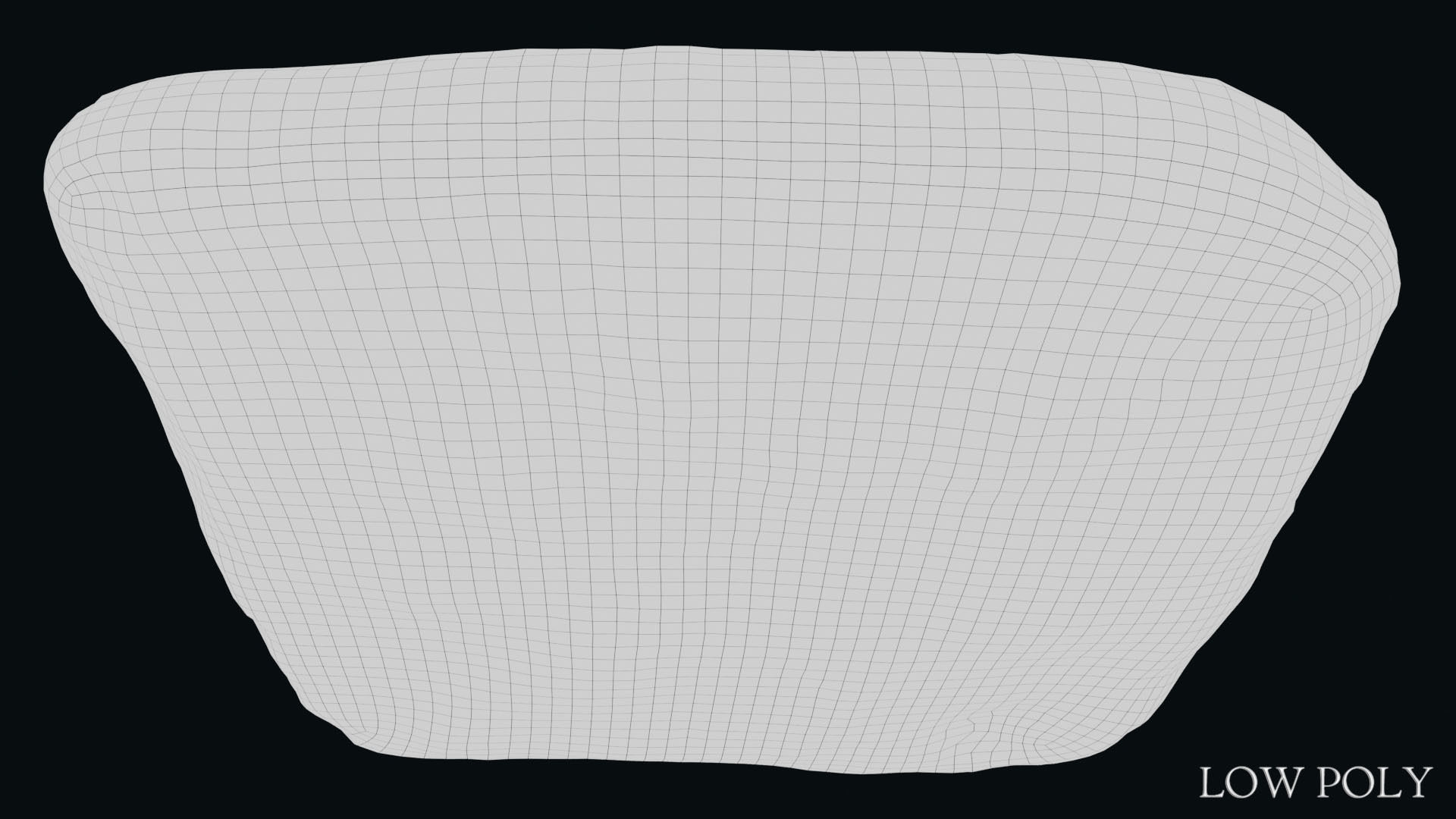 Luwian Hieroglyphic Slab Low-poly 3D model_31