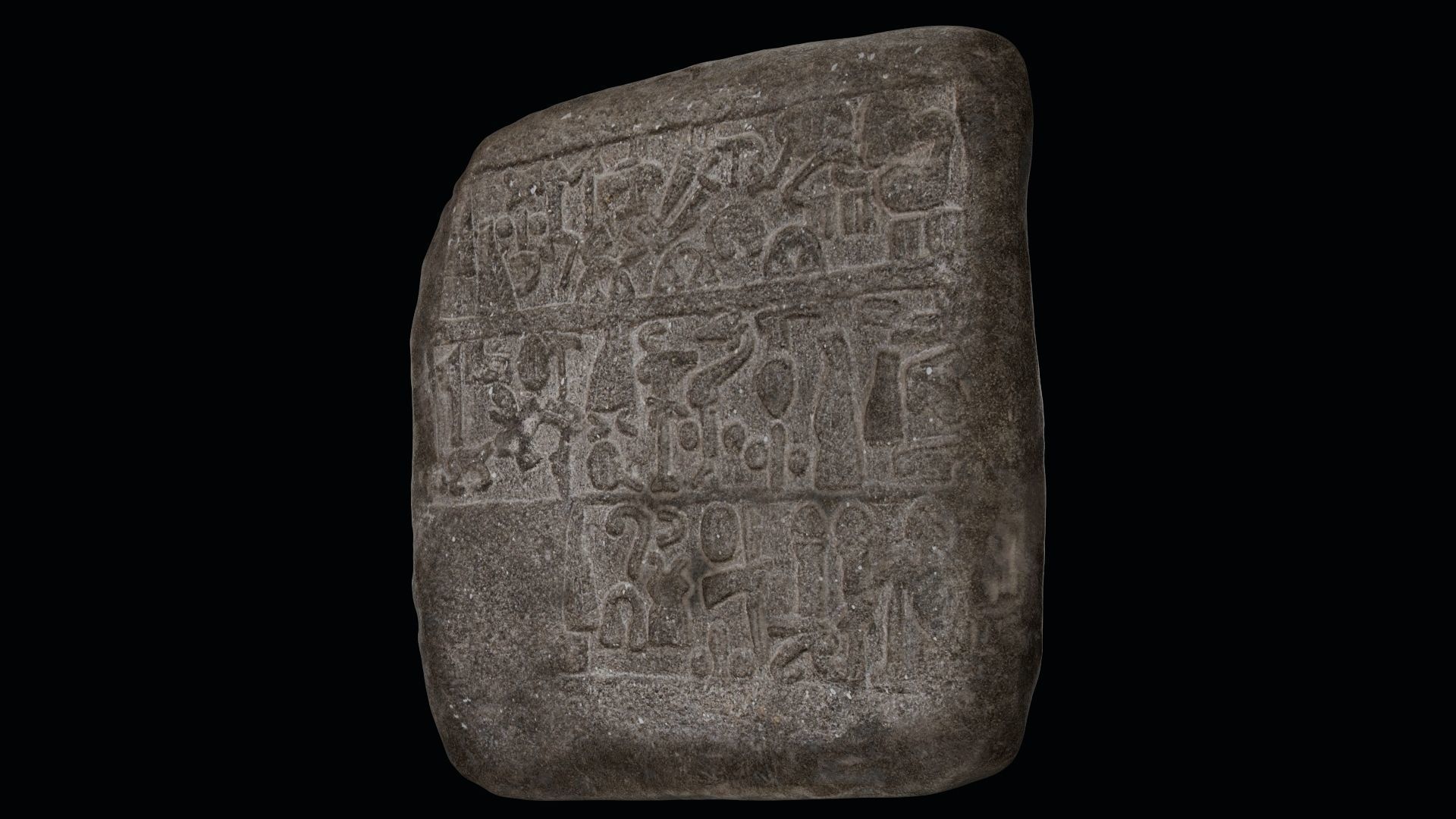 Luwian Hieroglyphic Slab Low-poly 3D model_13